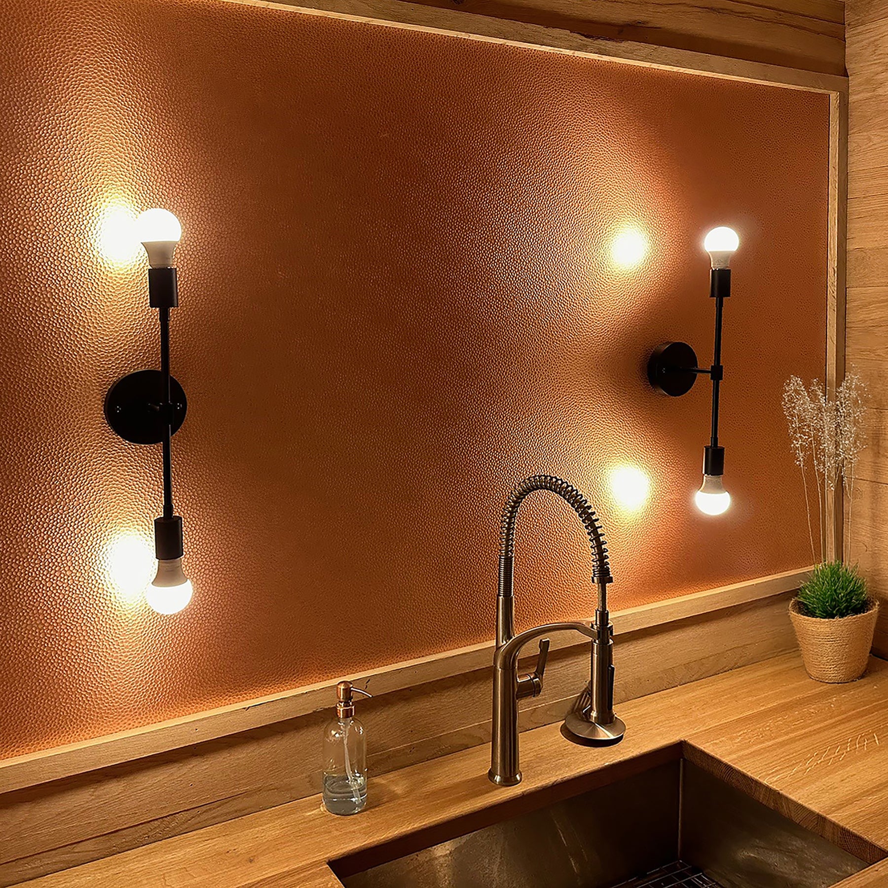 Hammered Copper Wall Panel