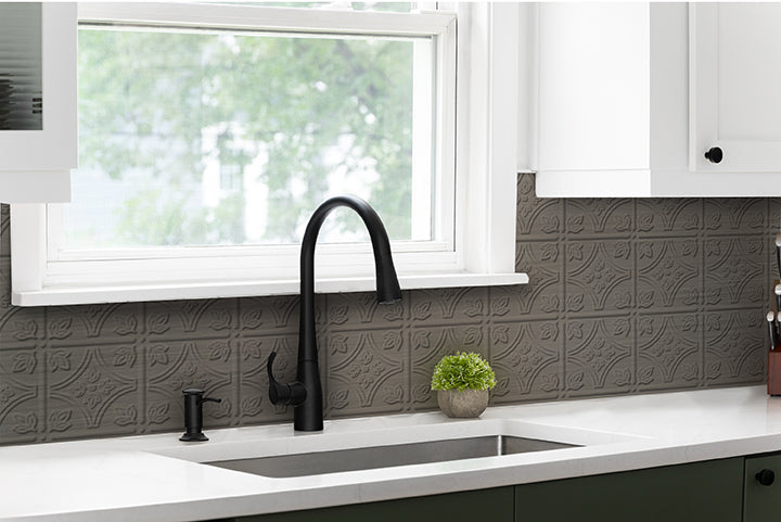 Savannah DIY Backsplash Brushed Nickel Lifestyle Shot