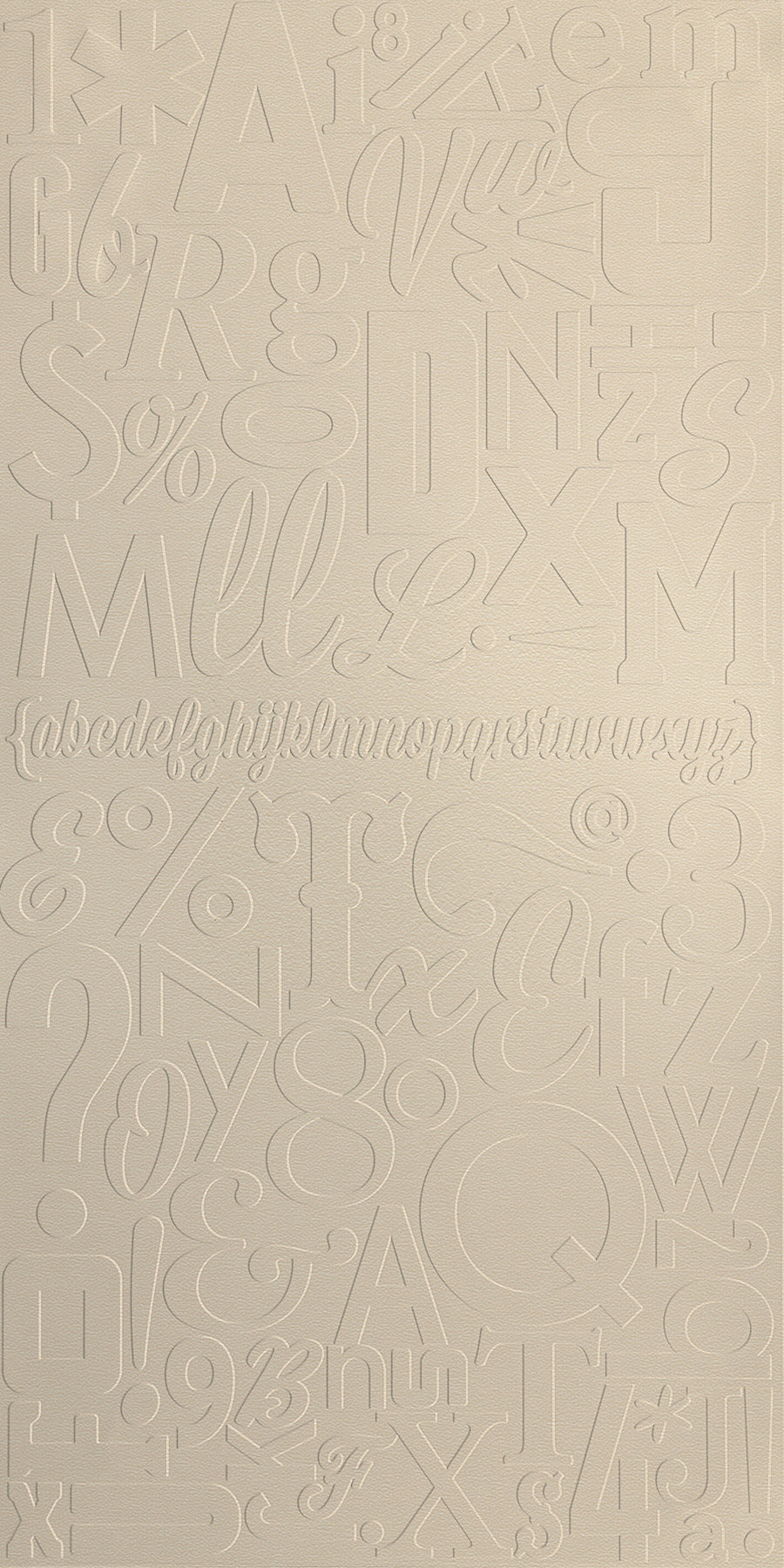 Alphabet Soup Almond Wall Panel