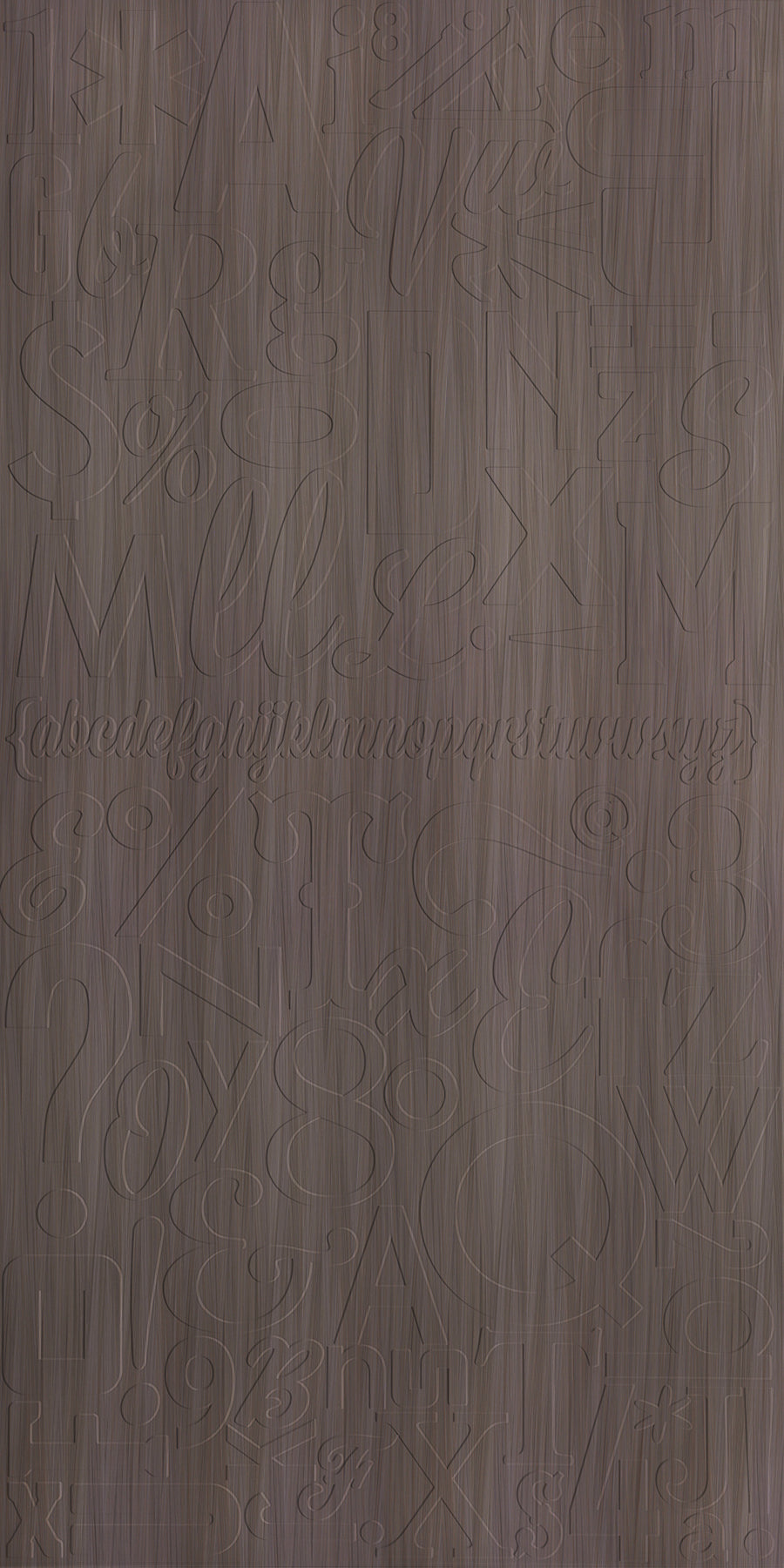 Alphabet Soup Bronze Strata Wall Panel