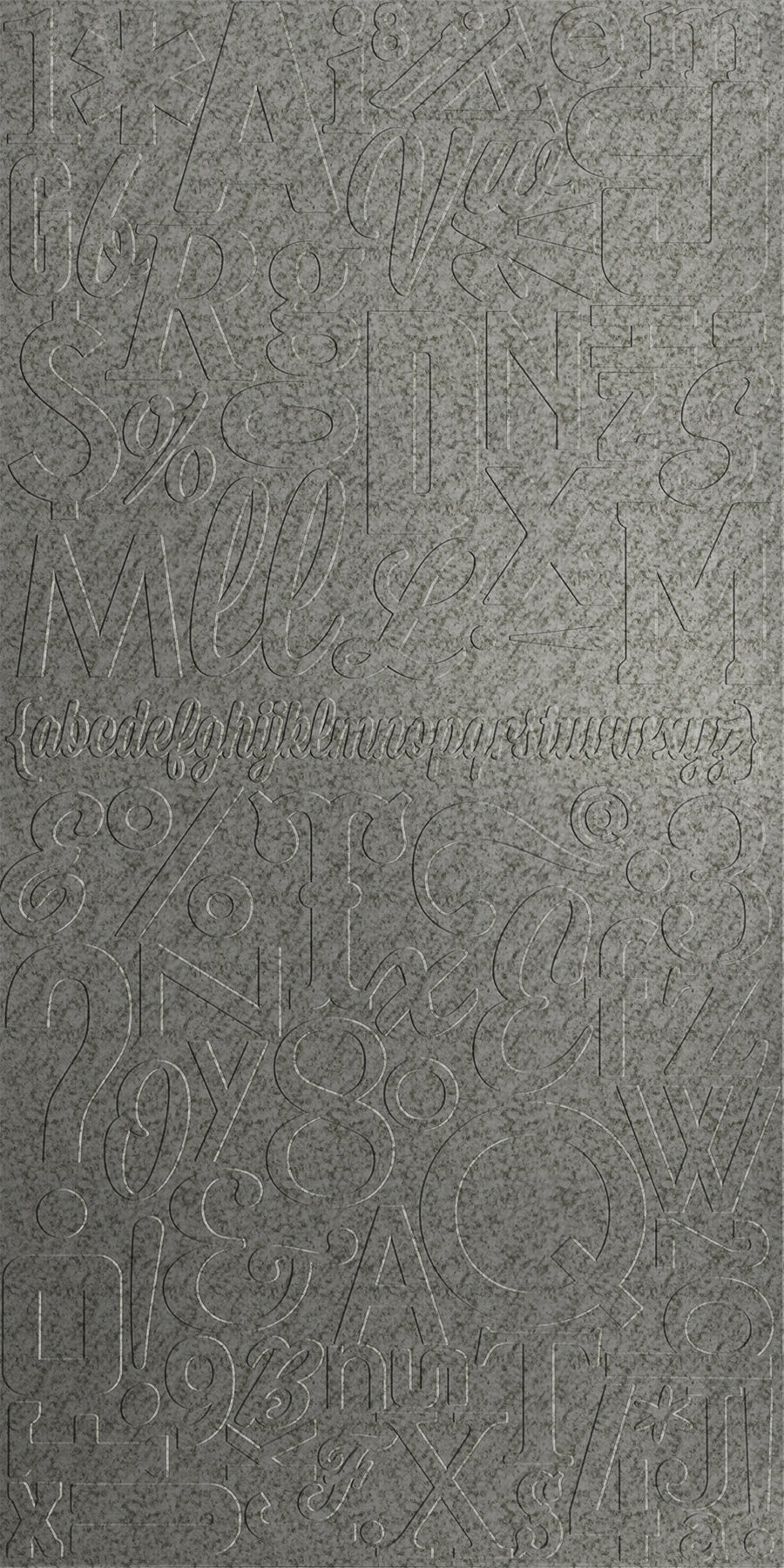 Alphabet Soup Galvanized Wall Panel