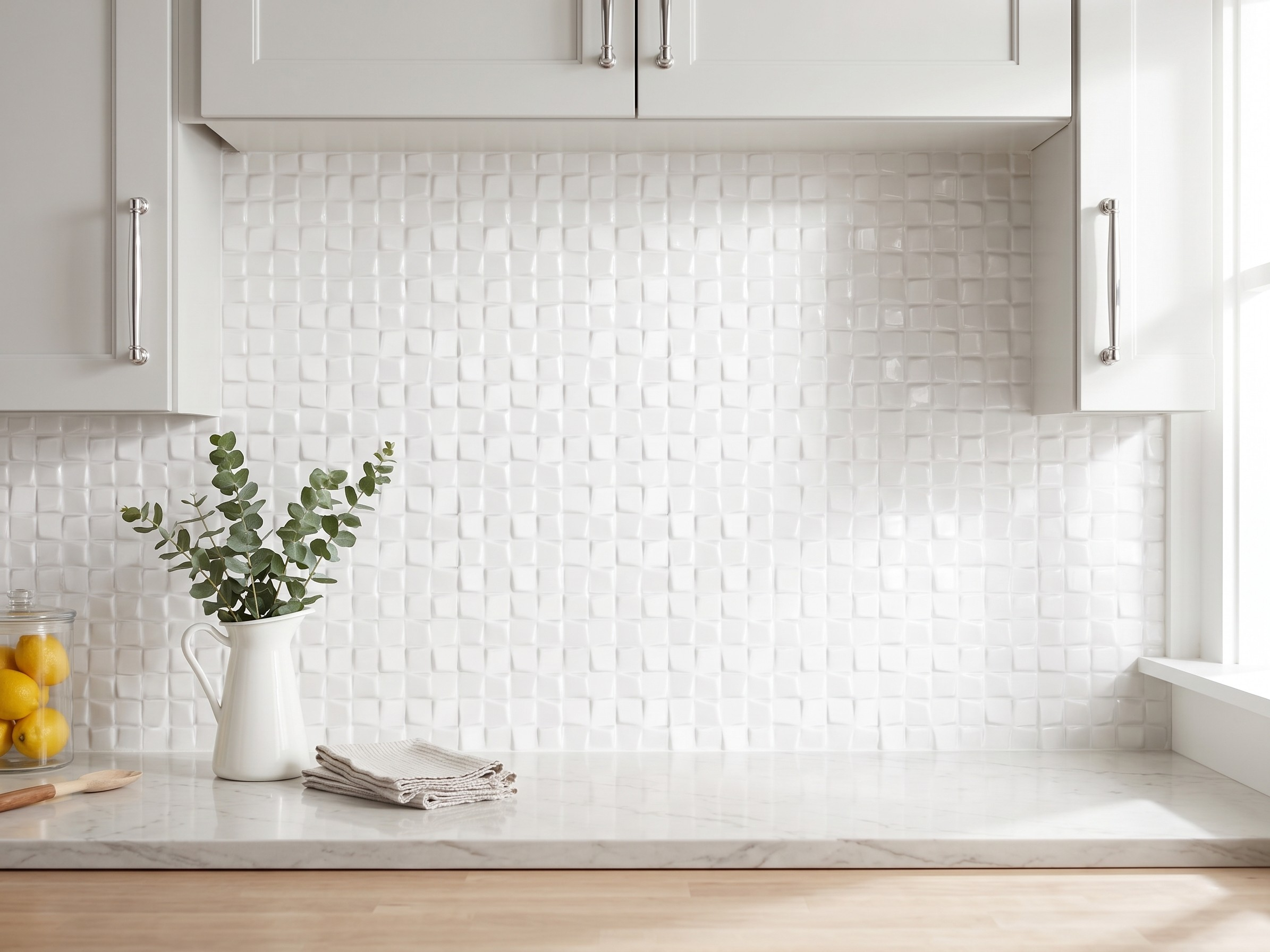 Metro DIY Backsplash Panels - Gloss White
