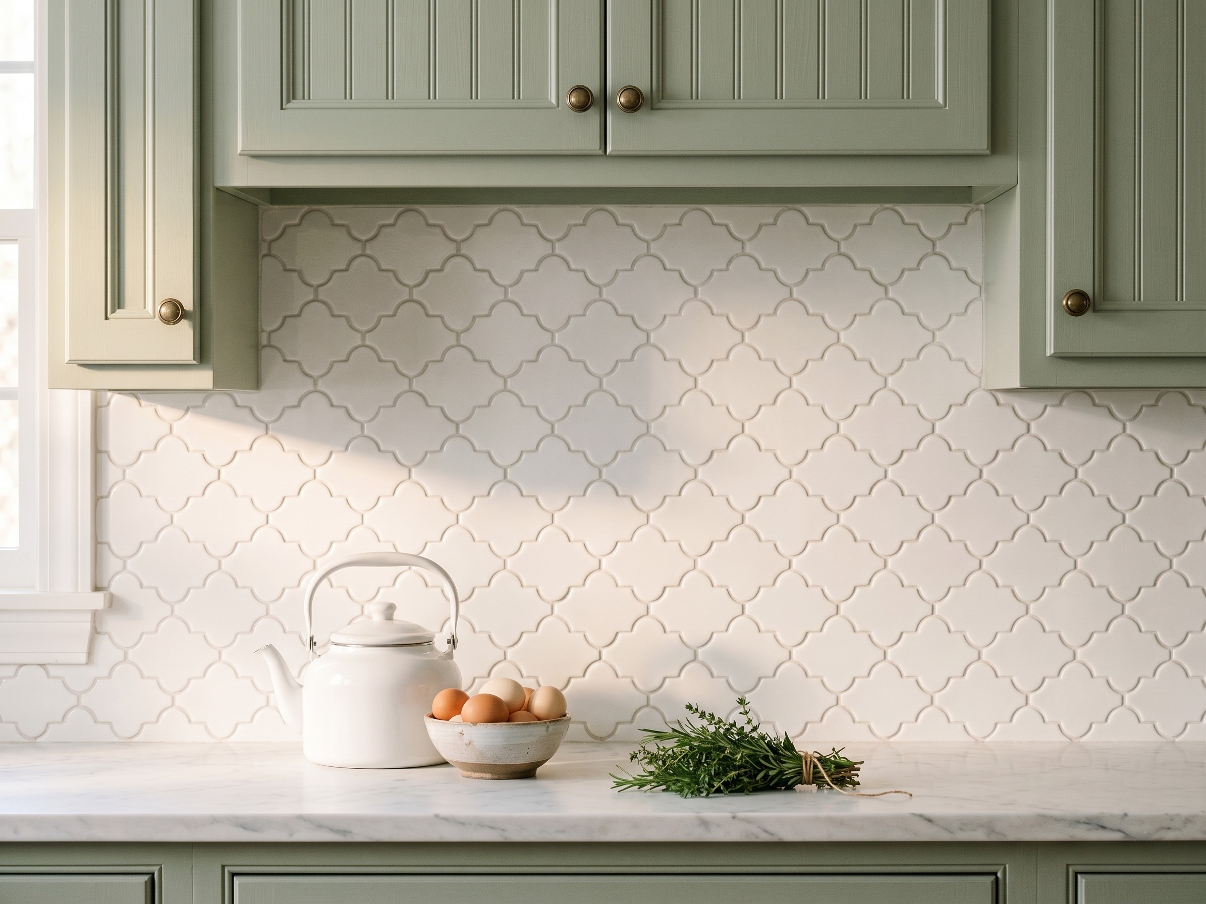 Morocco Gloss White Backsplash Lifestyle