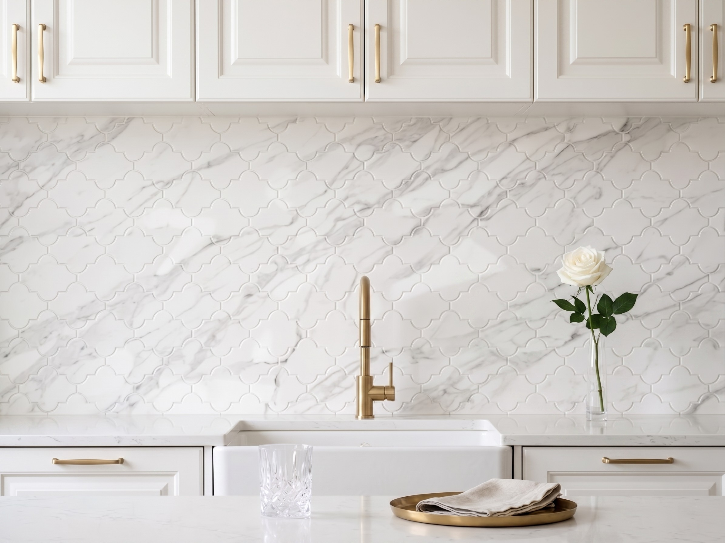 Morocco DIY Backsplash Panels - Marble