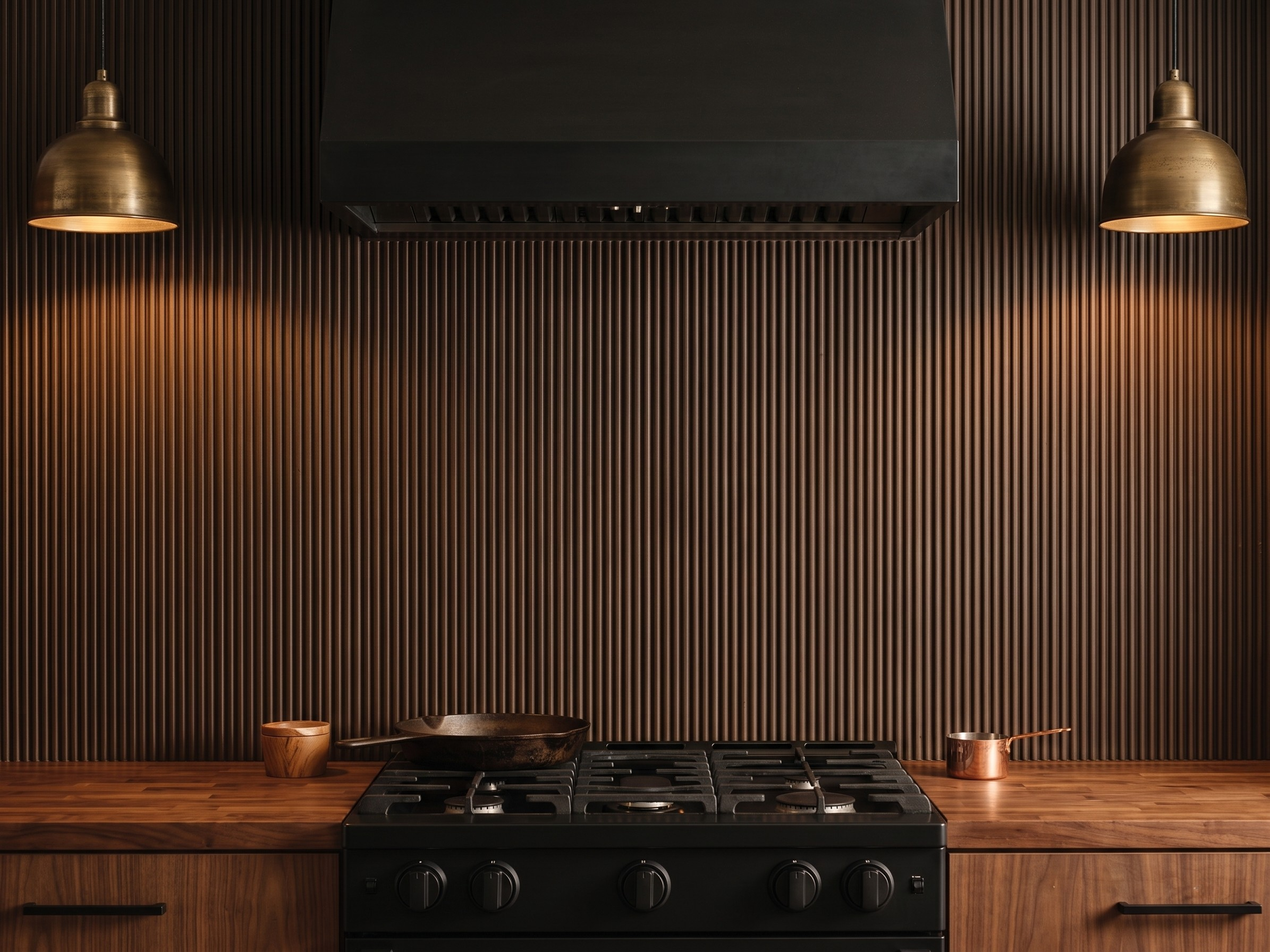 Rib 1 DIY Backsplash Panels - Oil Rubbed Bronze