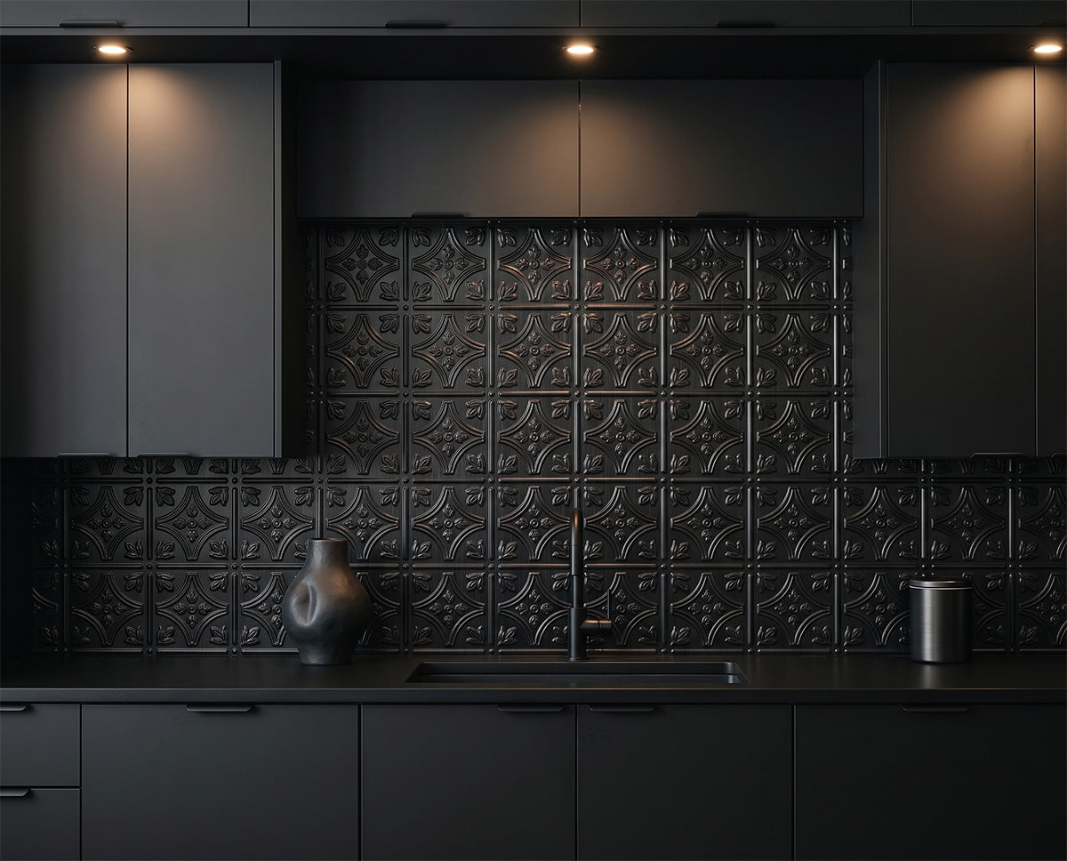 Savannah DIY Backsplash Panels - Brushed Onyx