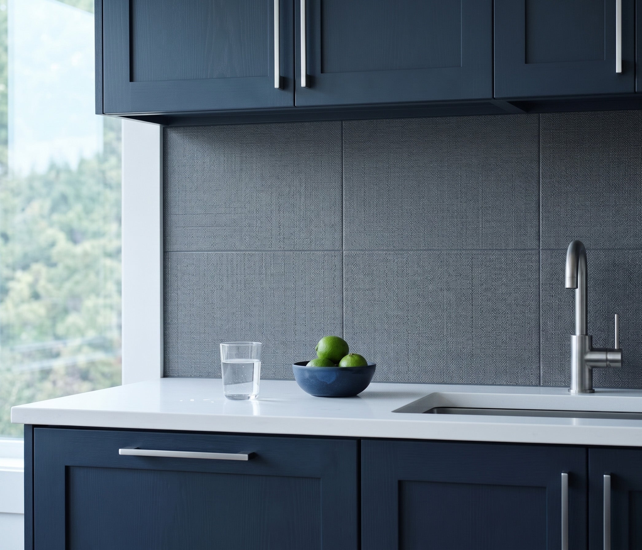 Strike DIY Backsplash Panels - Steel Strata