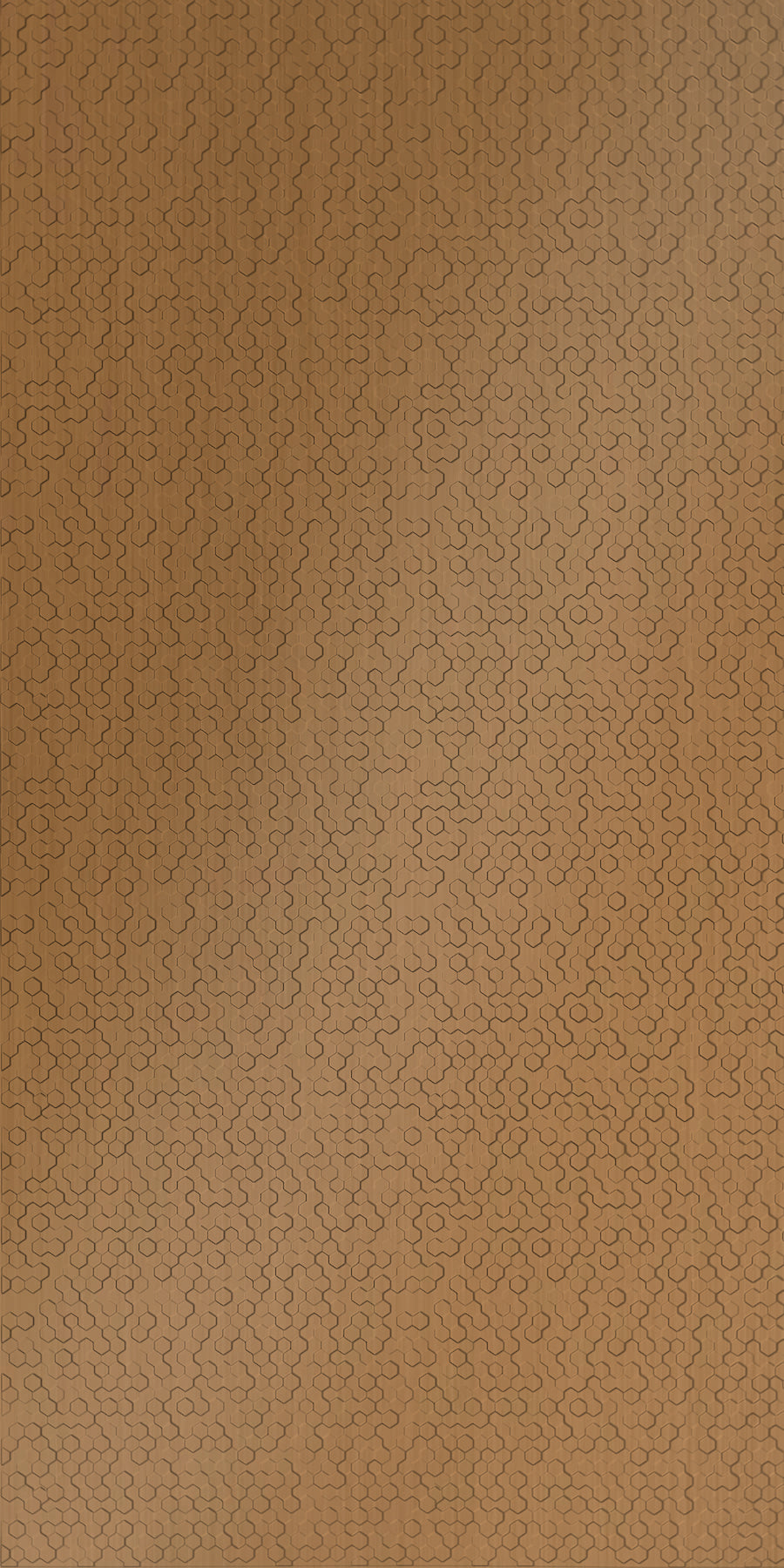 Bee Hive Brushed Copper Wall Panel