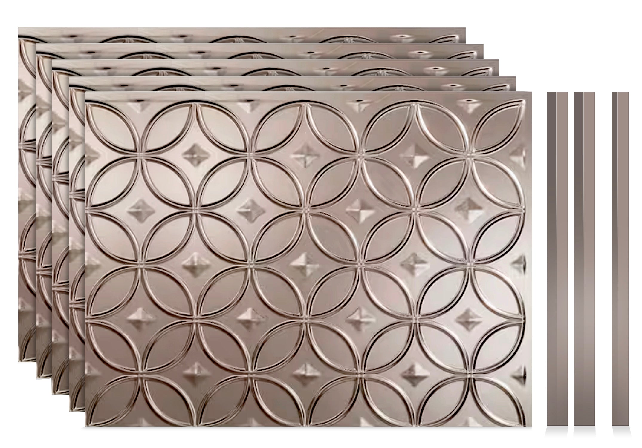 Celestial DIY Backsplash Panels - Brushed Nickel