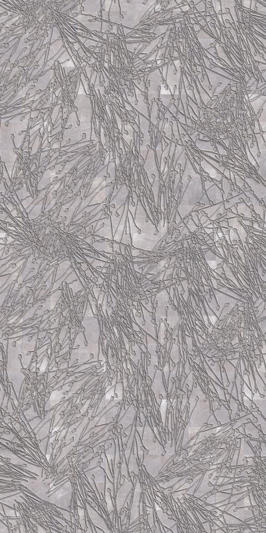 Centaurea Pressed in Silver Organics Fusion Panels