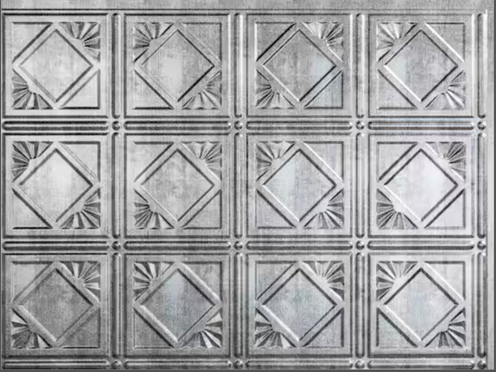 Charleston DIY Backsplash Crosshatch Silver