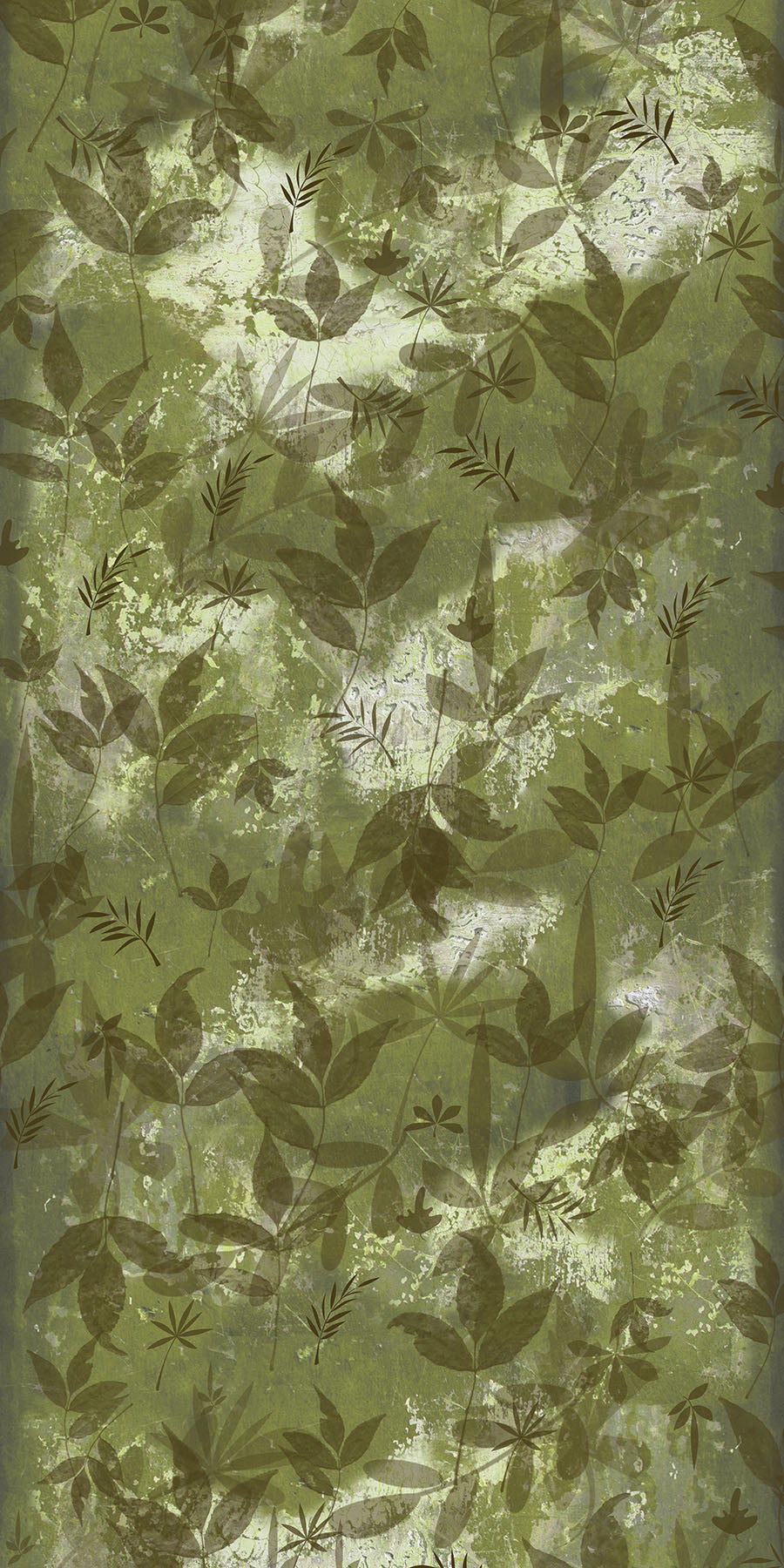 Green Leaves Collage Organics Fusion Panels