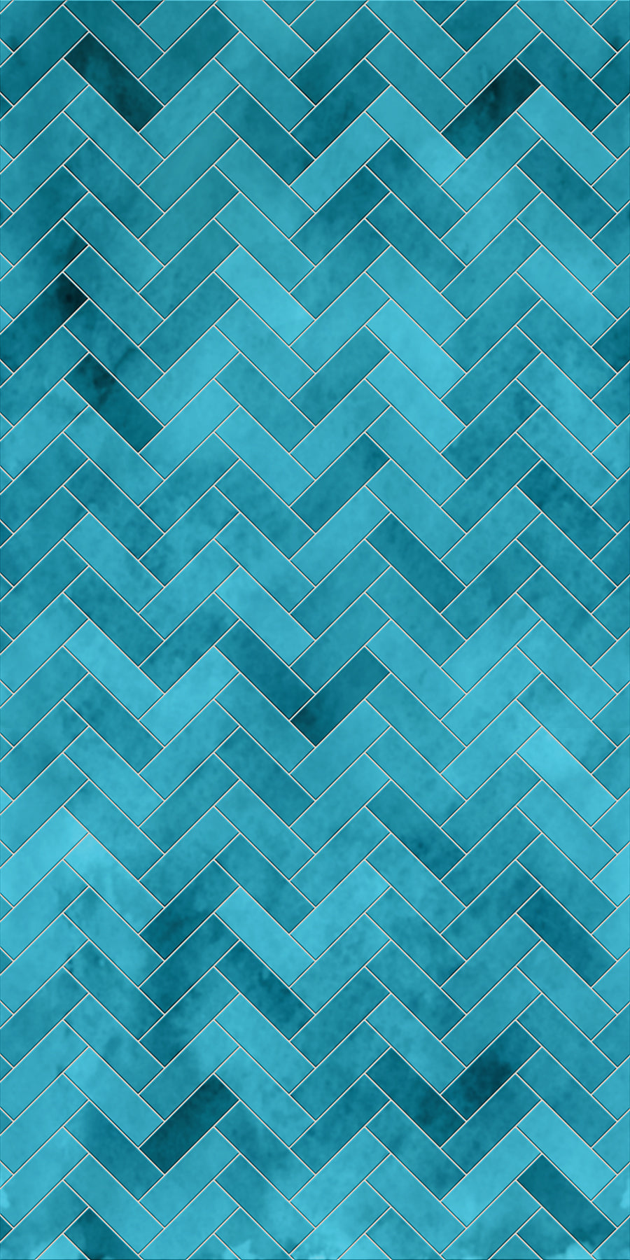 Herringbone in Calypso Blue Tile Fusion Panels