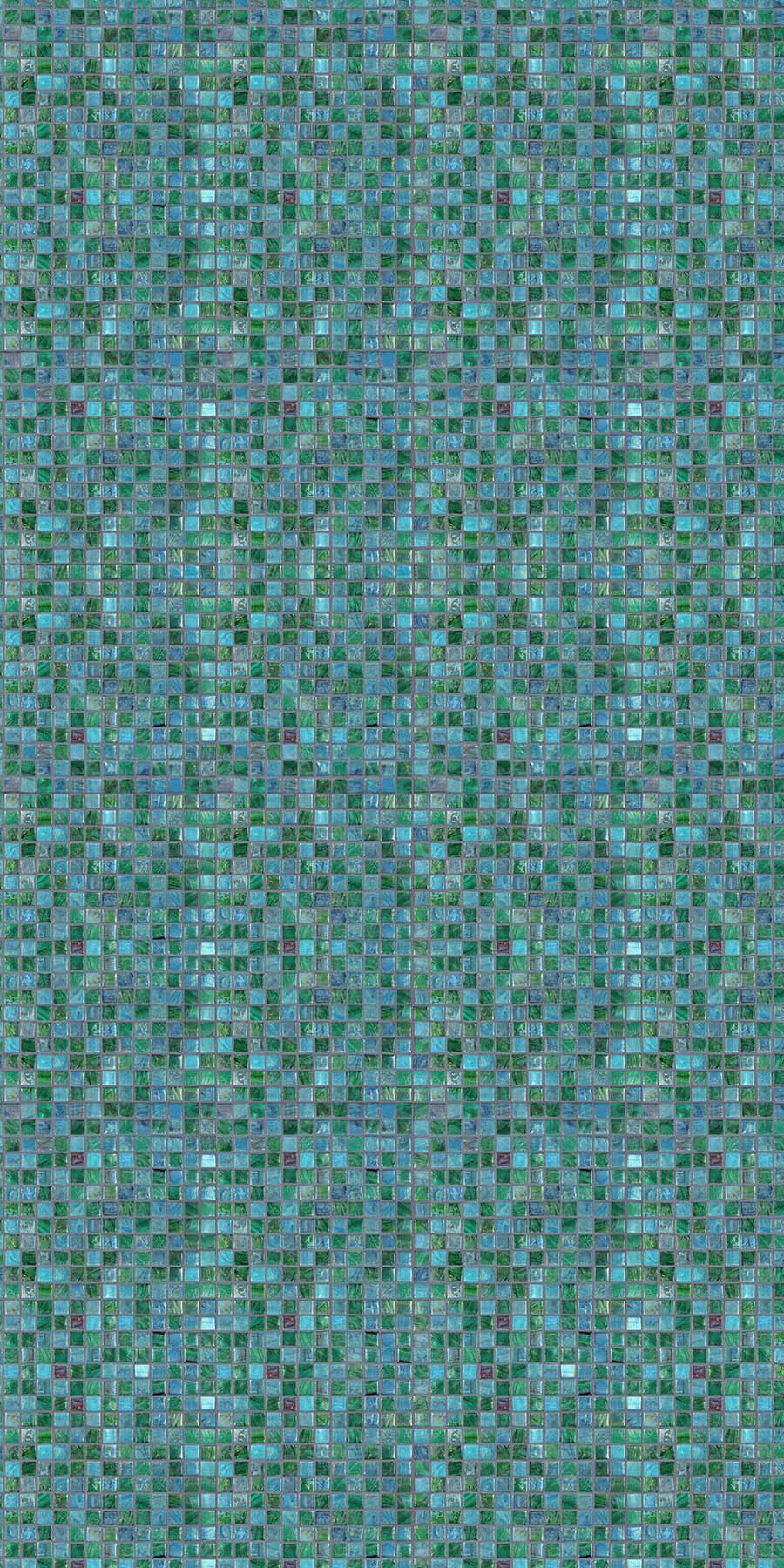 Italian Glass Blue Green Tile Fusion Panels