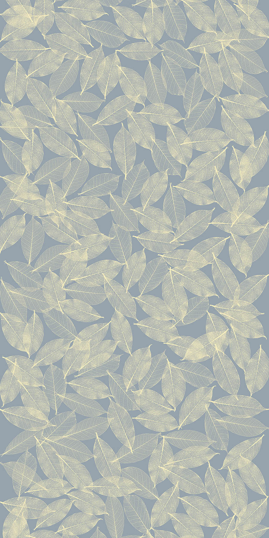 Leaves Cream Blue Black Organics Fusion Panels