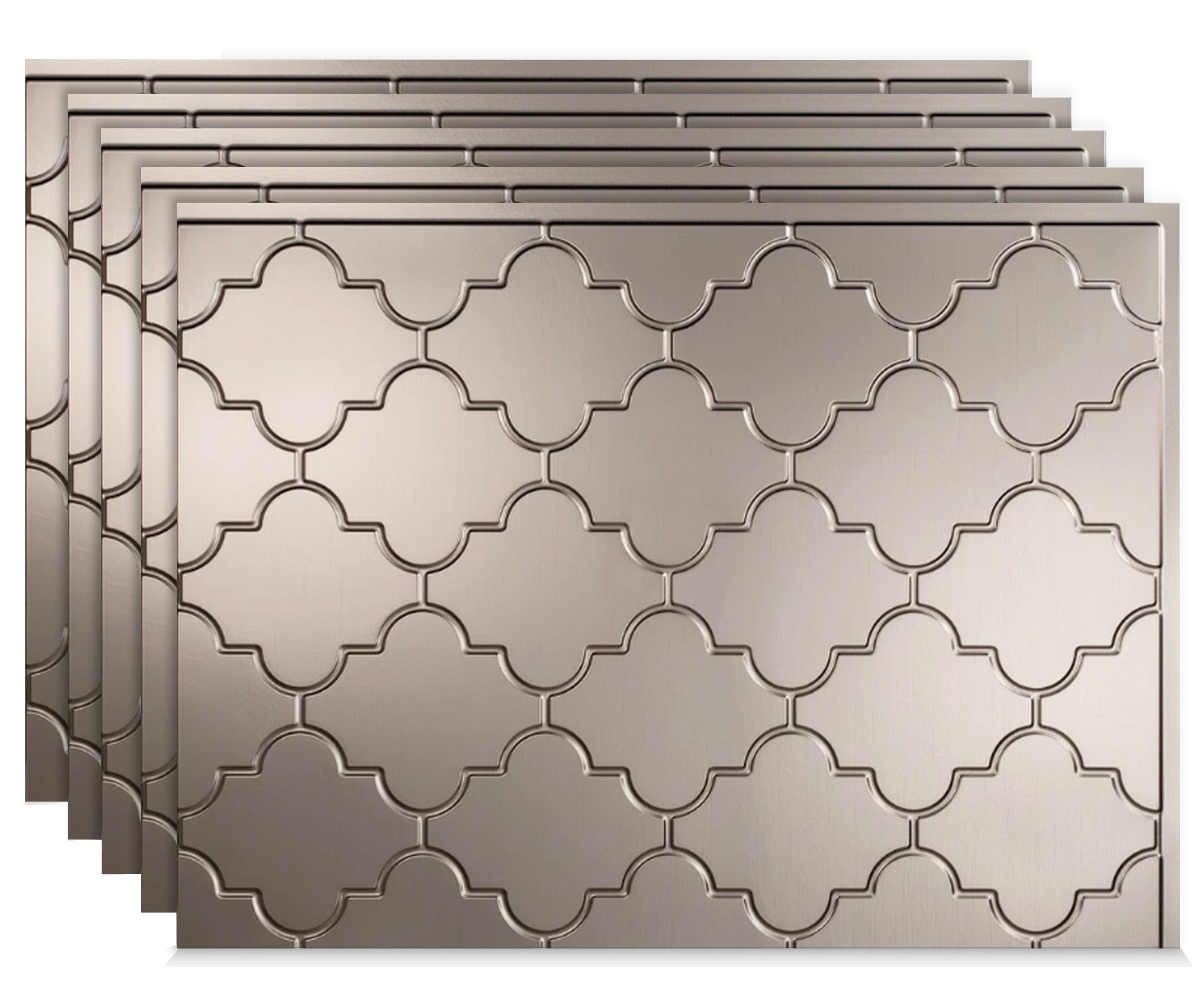Morocco DIY Backsplash Panels - Brushed Nickel