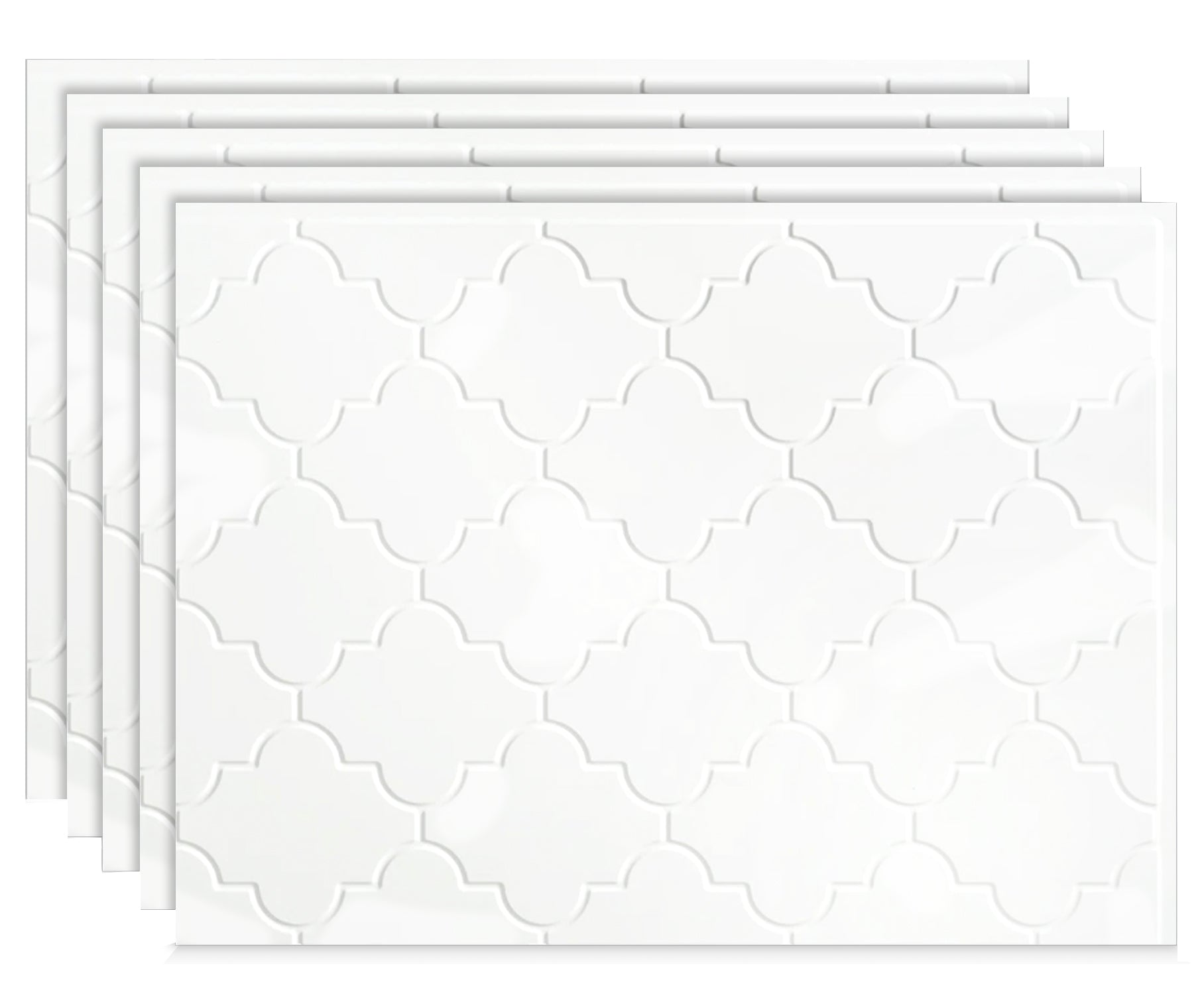Morocco Gloss White Backsplash 5 Stack