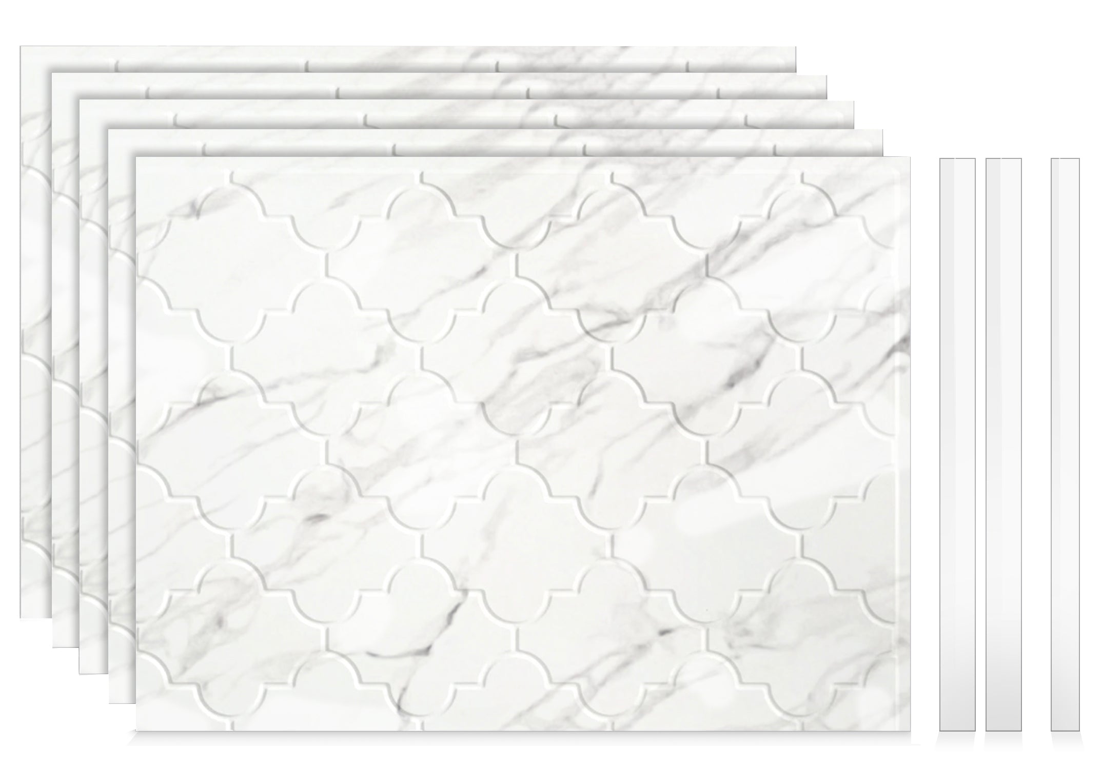 Morocco DIY Backsplash Panels - Marble