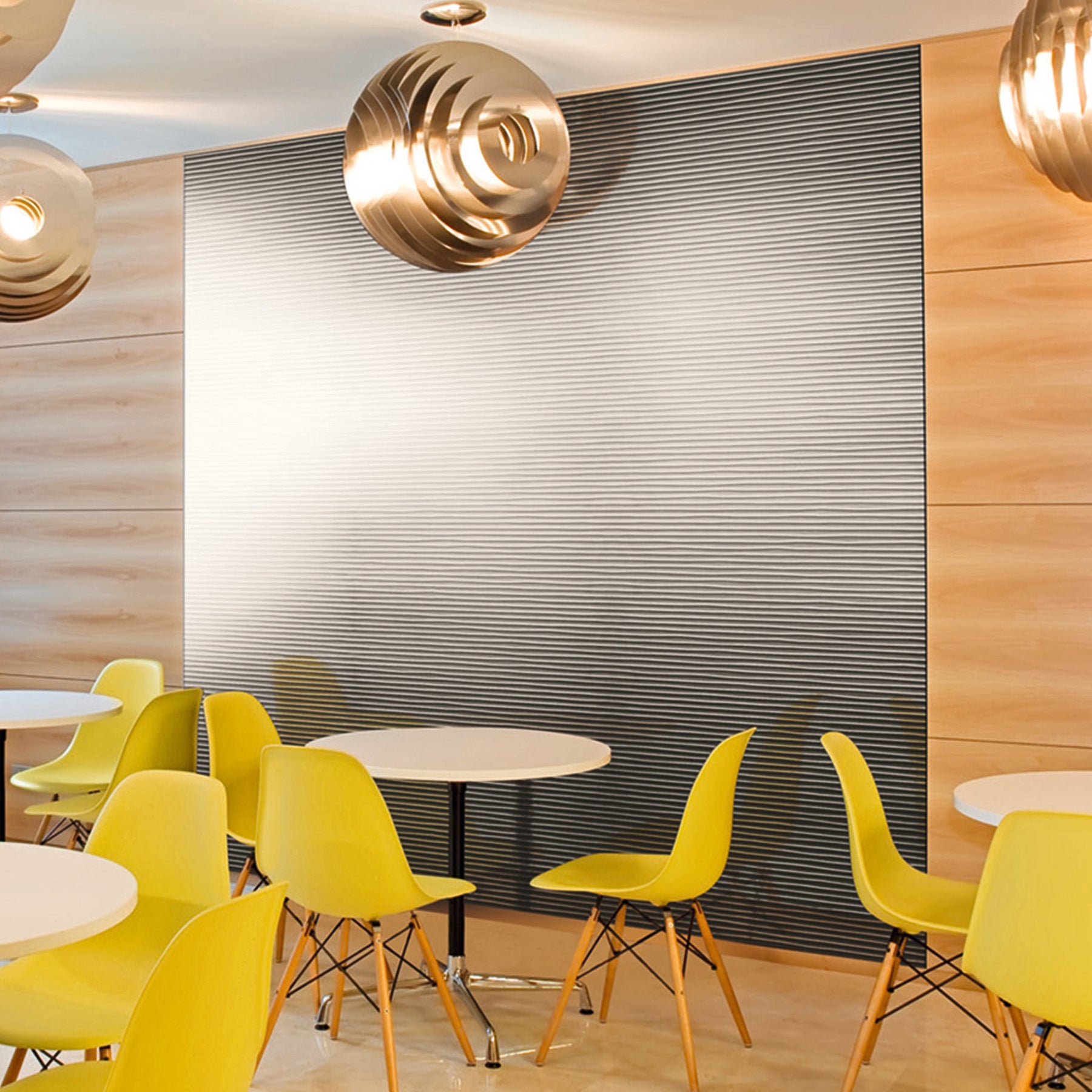 Brushed Aluminum Ridges Wall Panel
