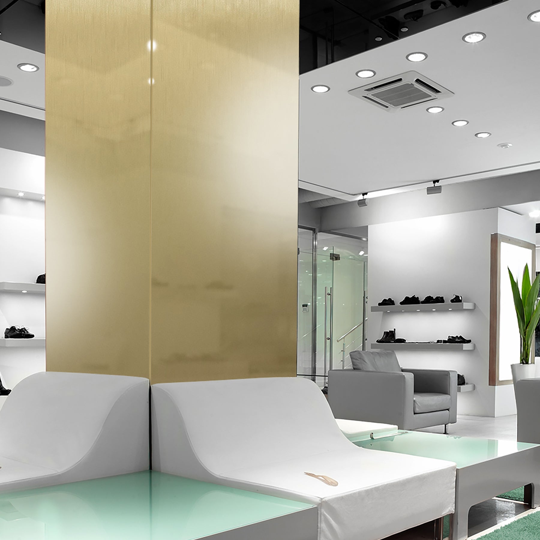 Brushed Brass Wall Panel