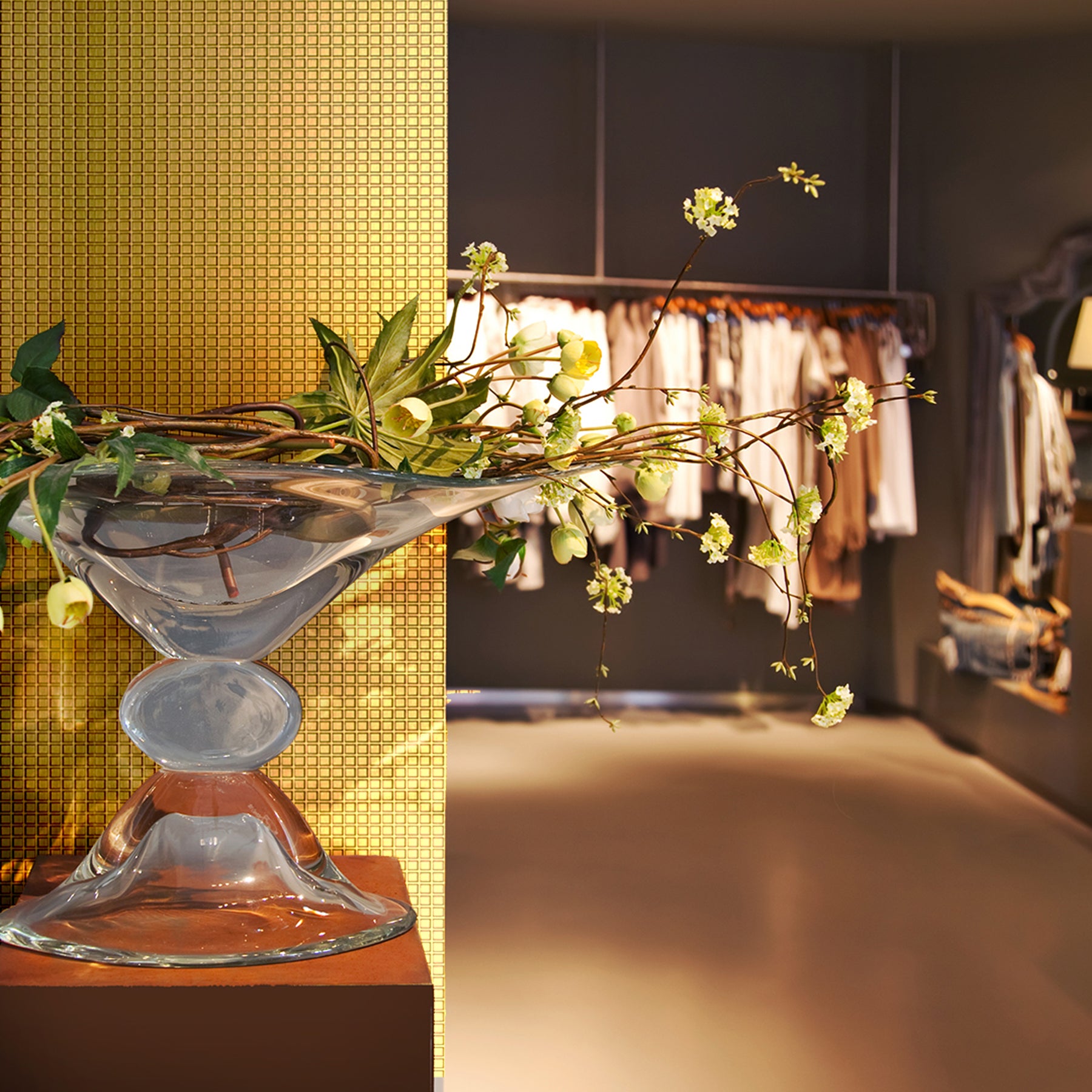 Polished Brass Square Wall Panel