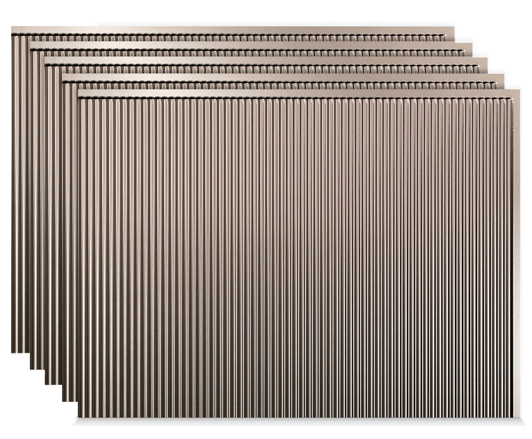 Rib 1 Brushed Nickel Stack