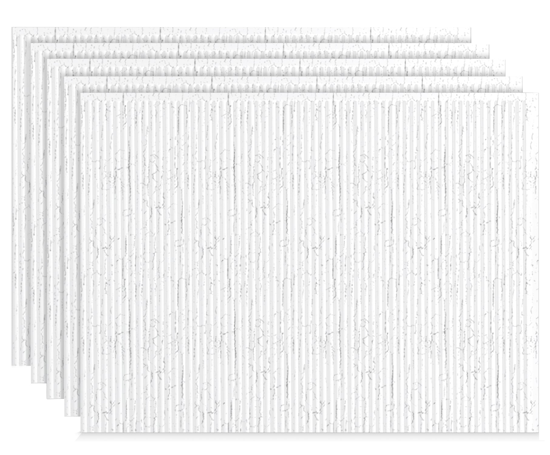 Rib 1 Distressed White 5 Stack