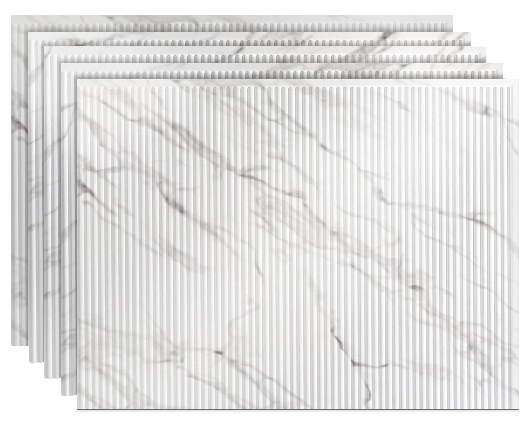 Rib 1 DIY Backsplash Panels - Marble