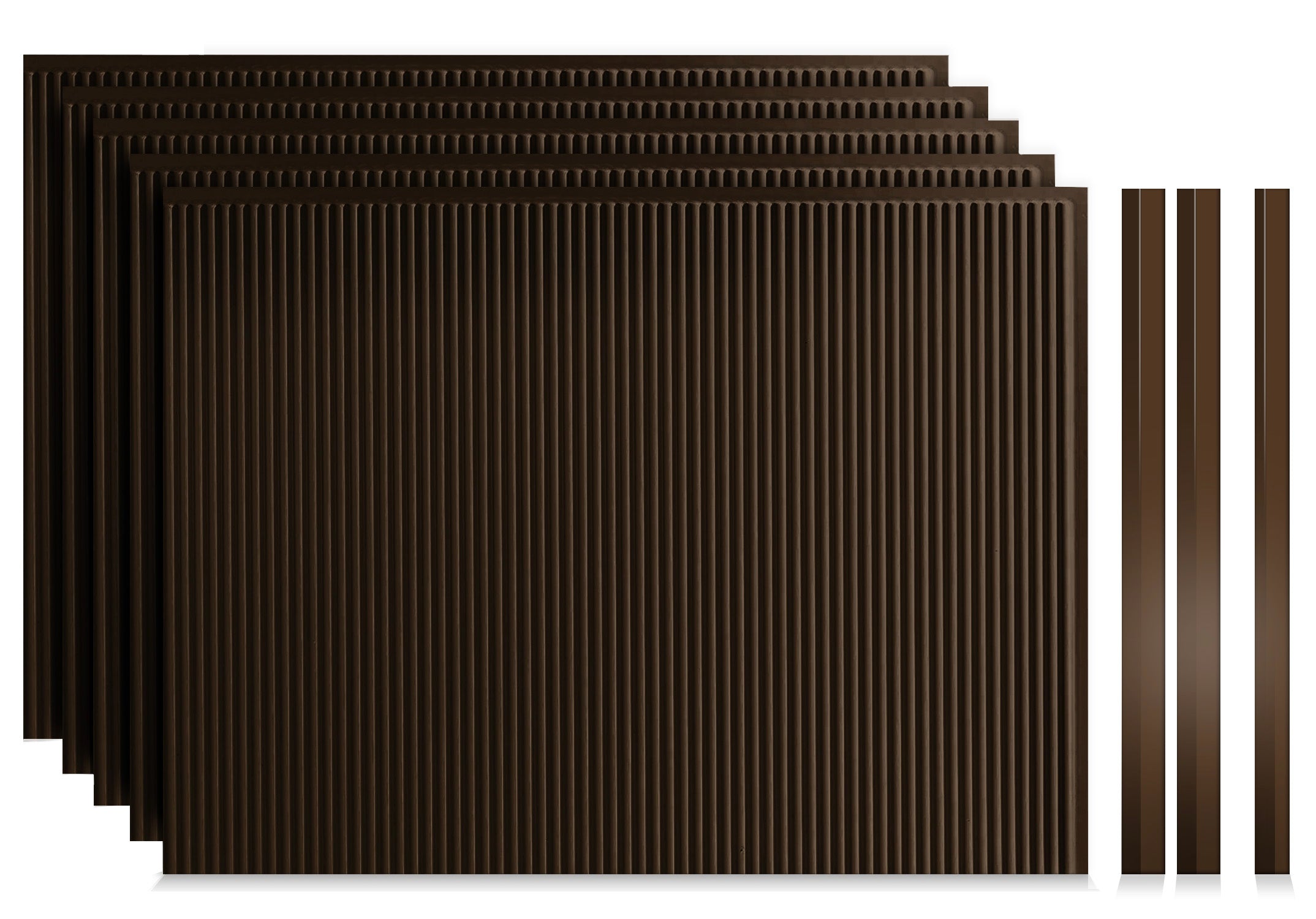 Rib 1 DIY Backsplash Panels - Oil Rubbed Bronze