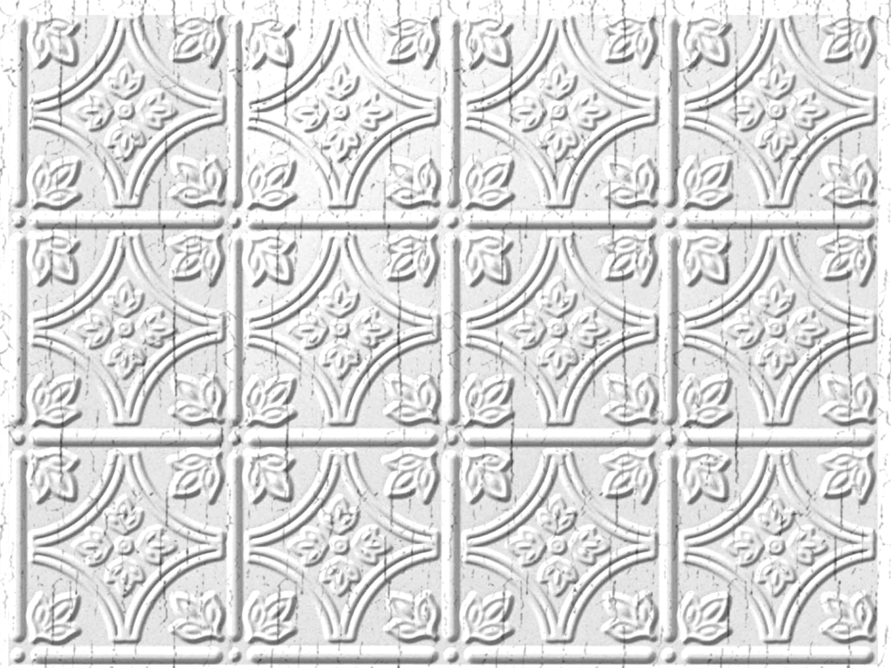 Savannah Backsplash Sample Distressed White