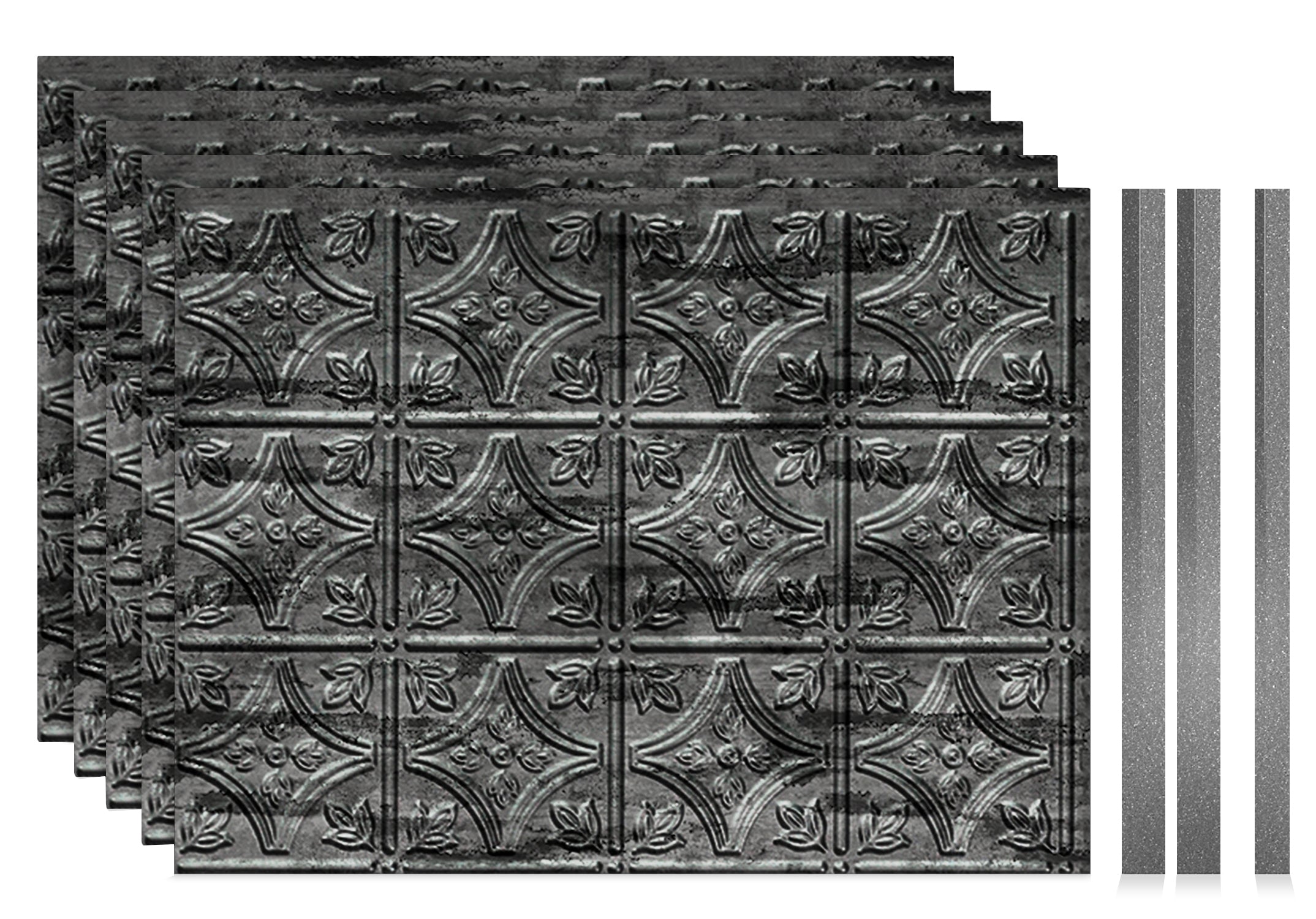 Savannah DIY Backsplash Panels - Abstract Silver