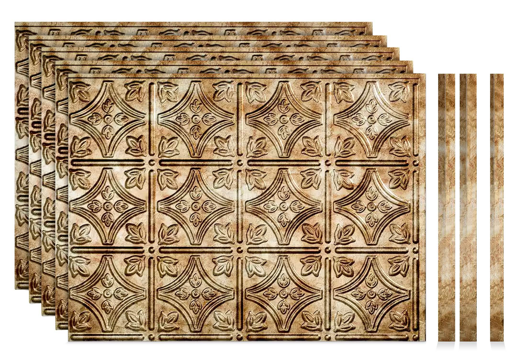 Savannah DIY Backsplash Panels - Bermuda Bronze