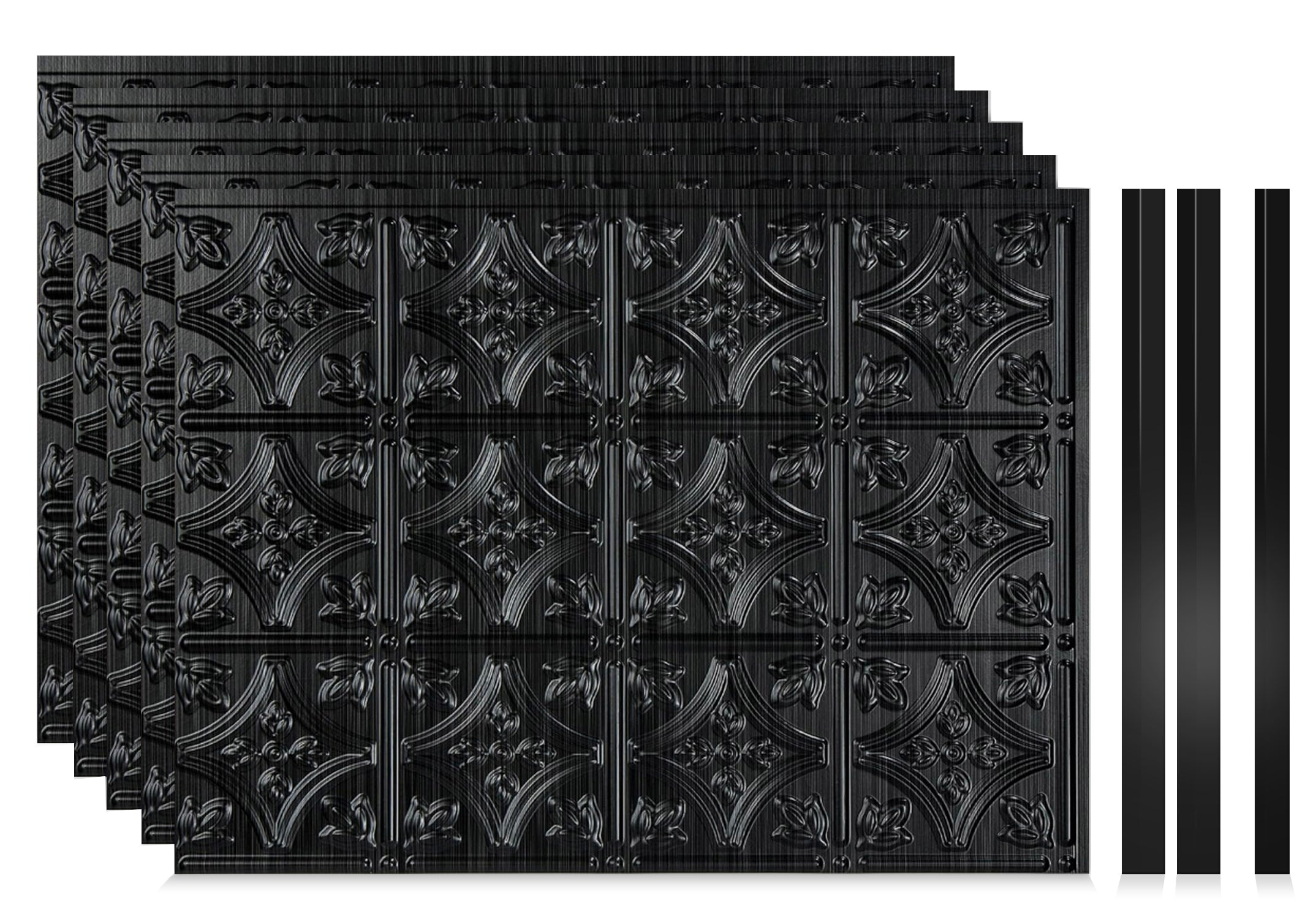 Savannah DIY Backsplash Panels - Brushed Onyx