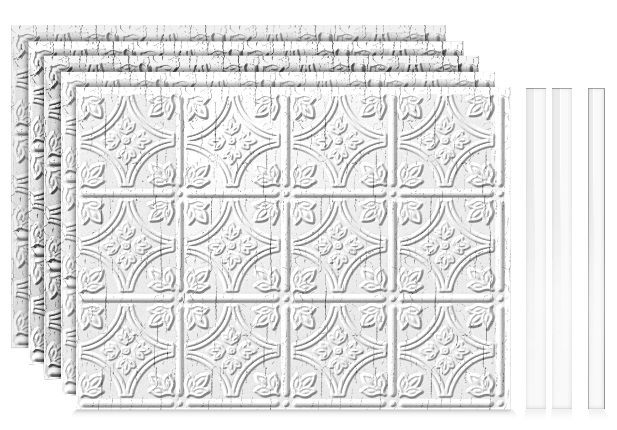 Savannah DIY Backsplash Panels - Distressed White