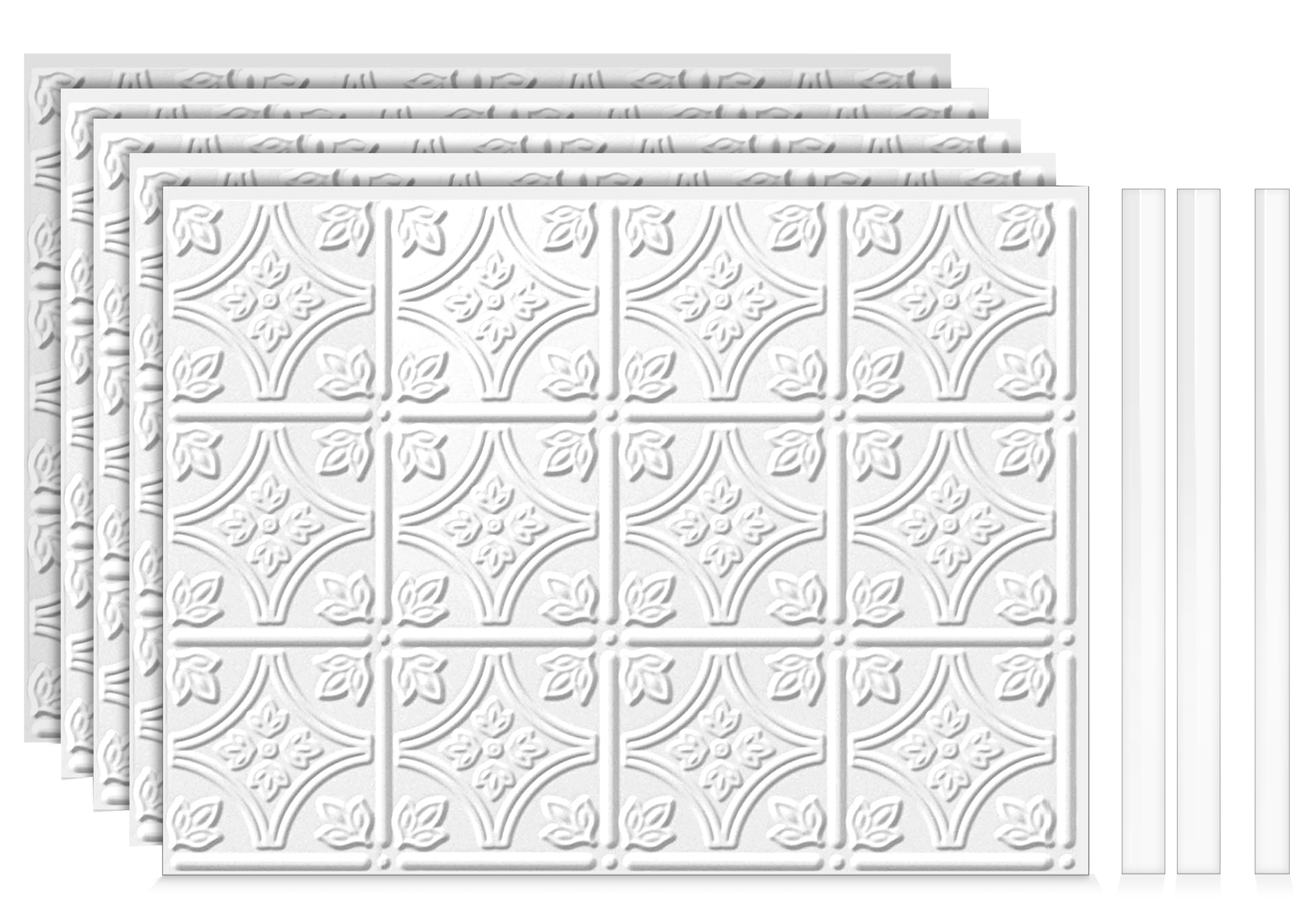 Savannah DIY Backsplash Panels - Matte White