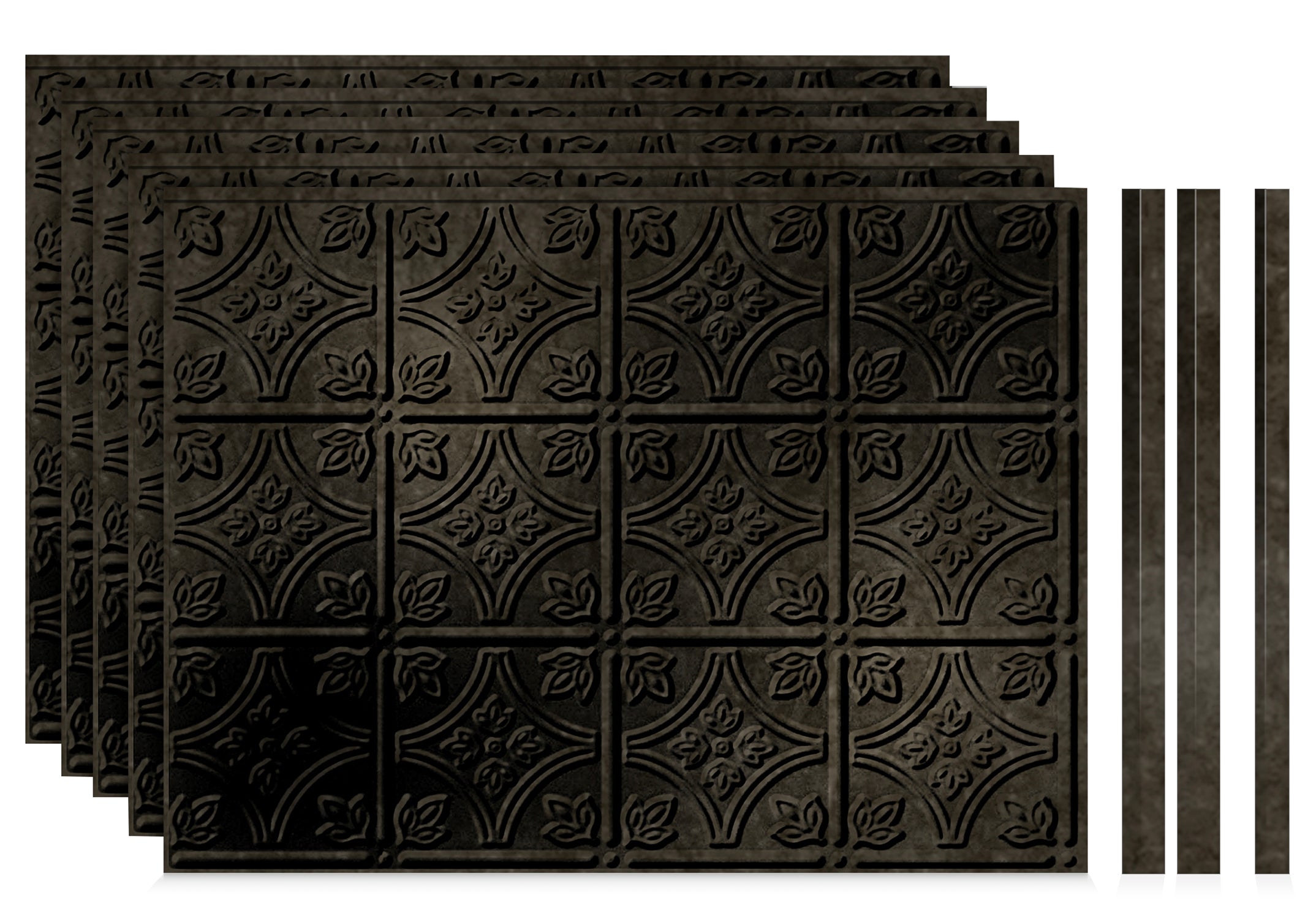 Savannah DIY Backsplash Panels - Smoked Pewter
