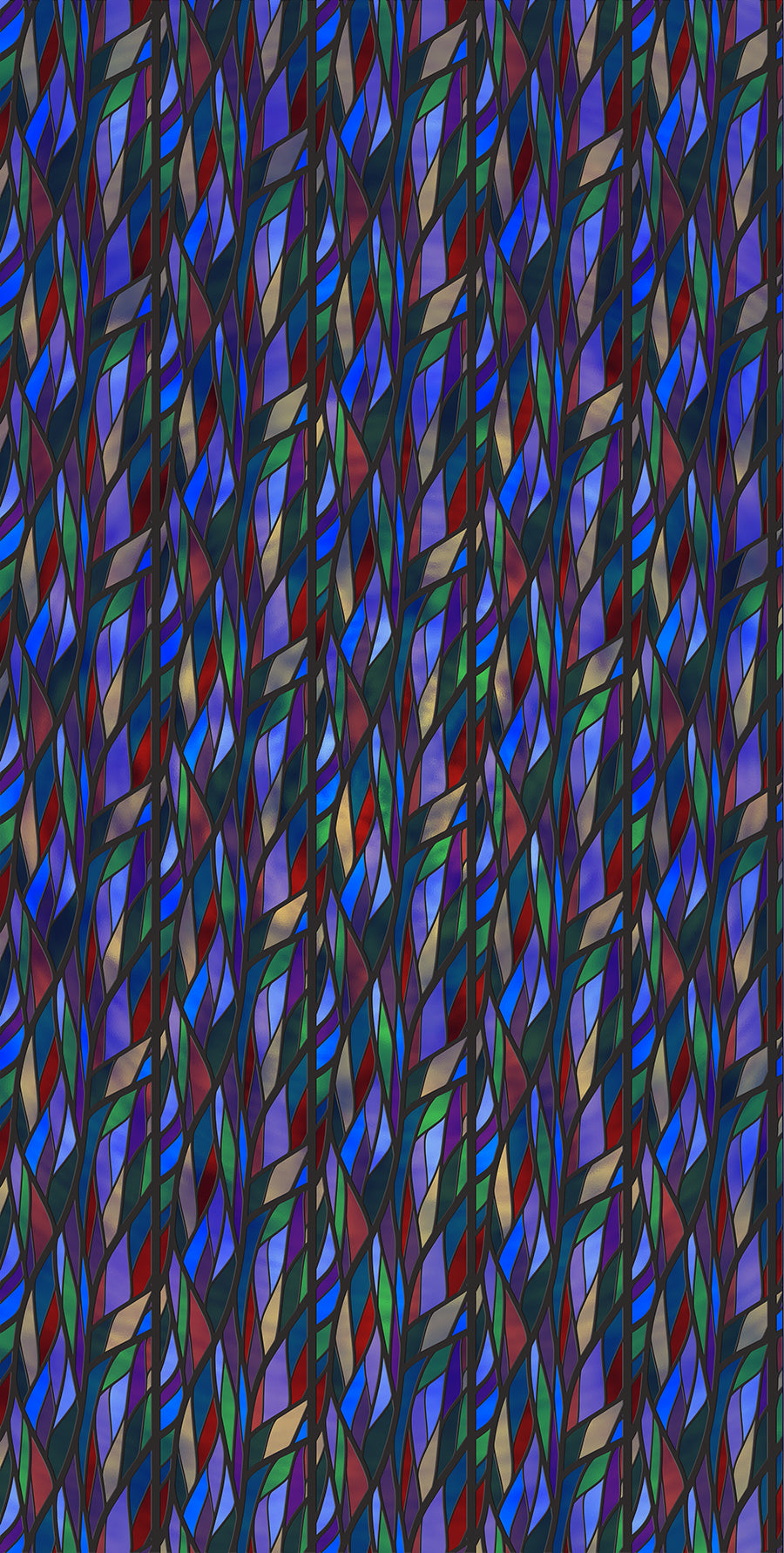 Stained Glass Tranquil Winter Pattern & Color Fusion Panels