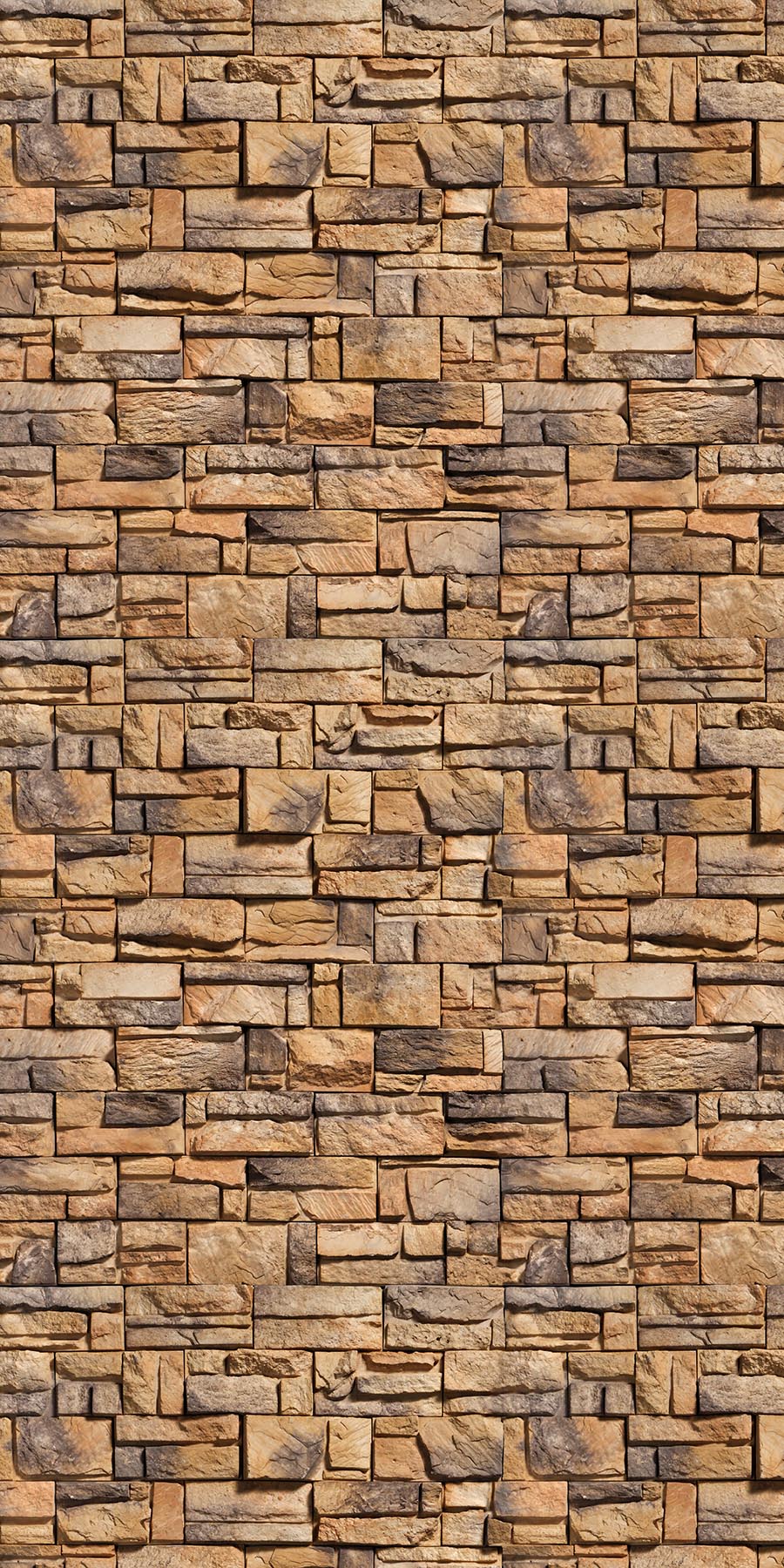 Stone Wall Tan Blocks Stone & Brick Fusion Panels