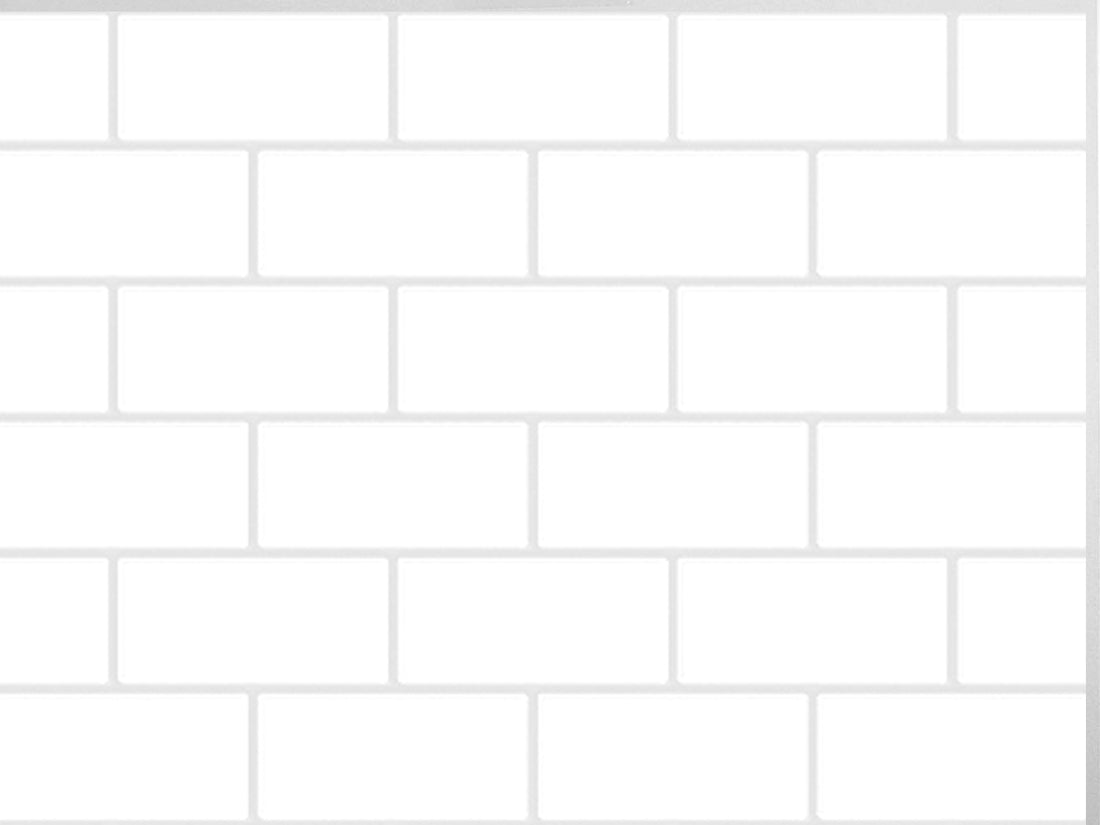 Subway Tile Backsplash Sample Gloss White
