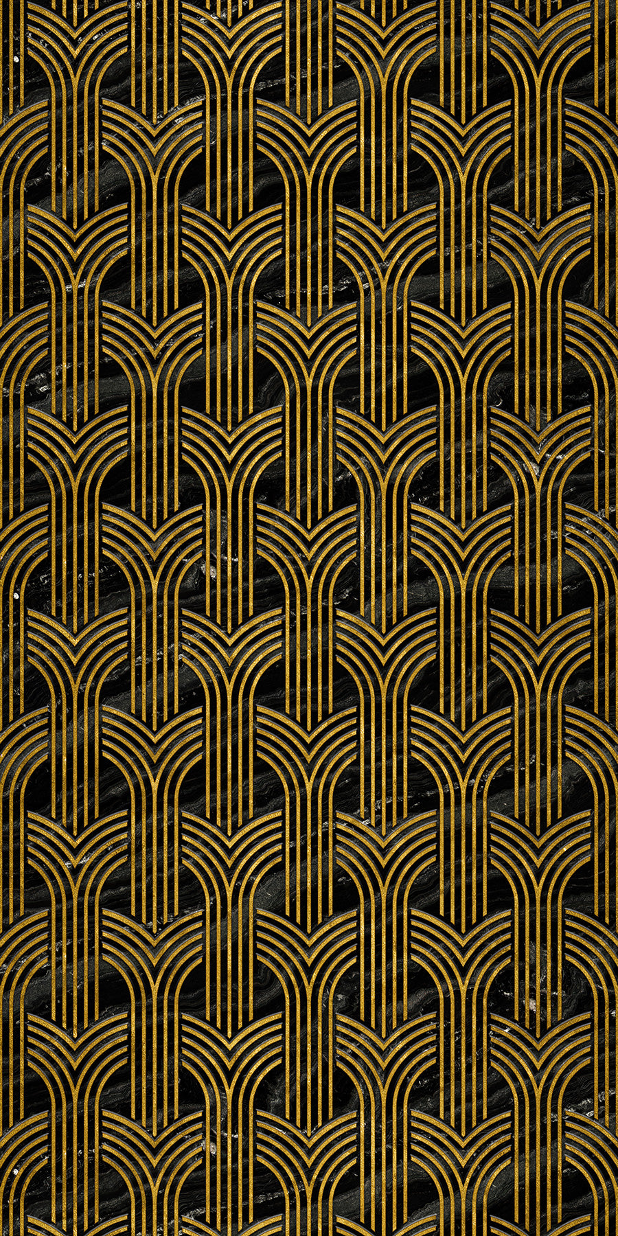 Vaulted Deco Gold & Onyx Pattern & Color Fusion Panels