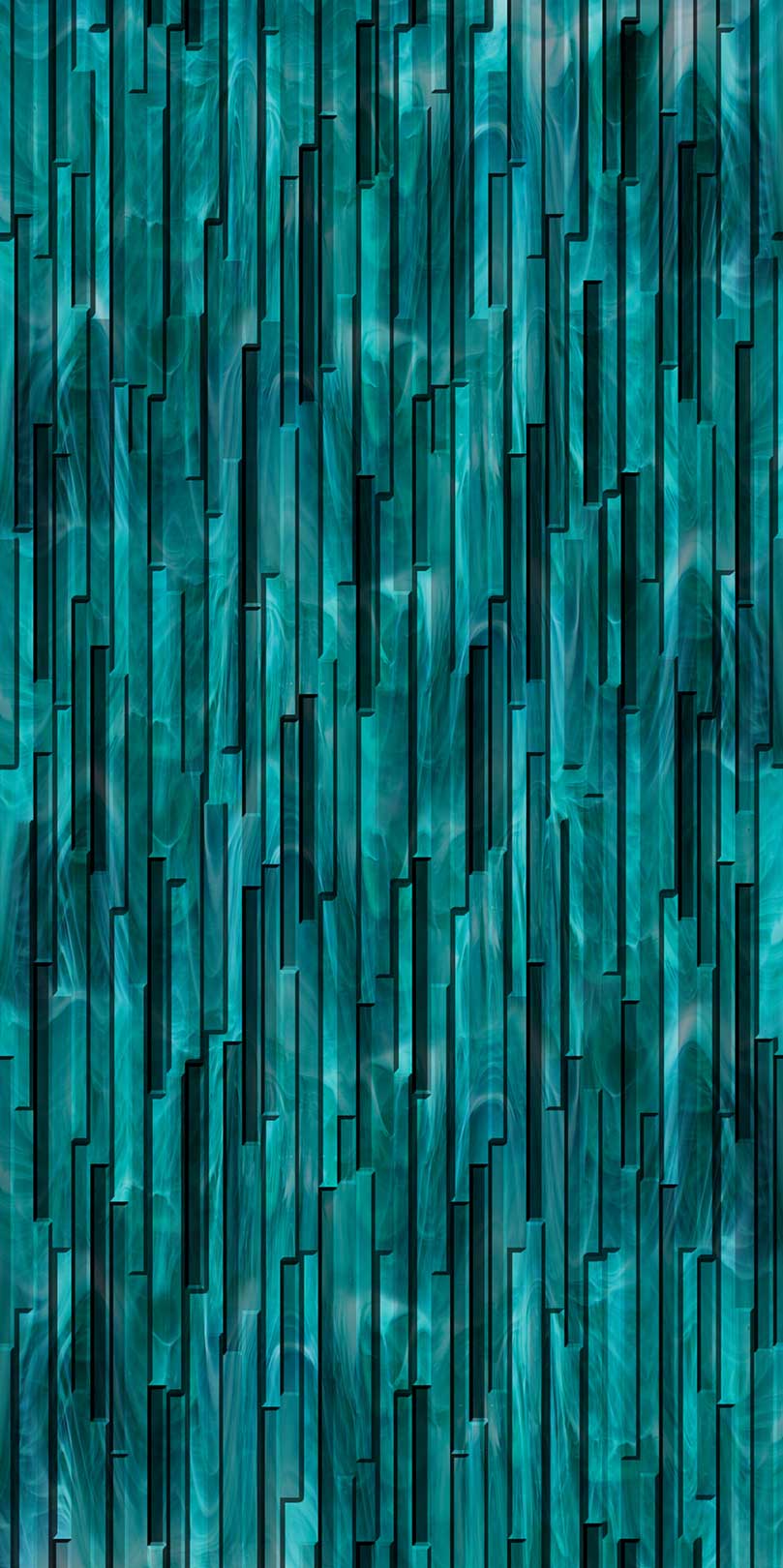 Verticality Poured Glass Tile Fusion Panels