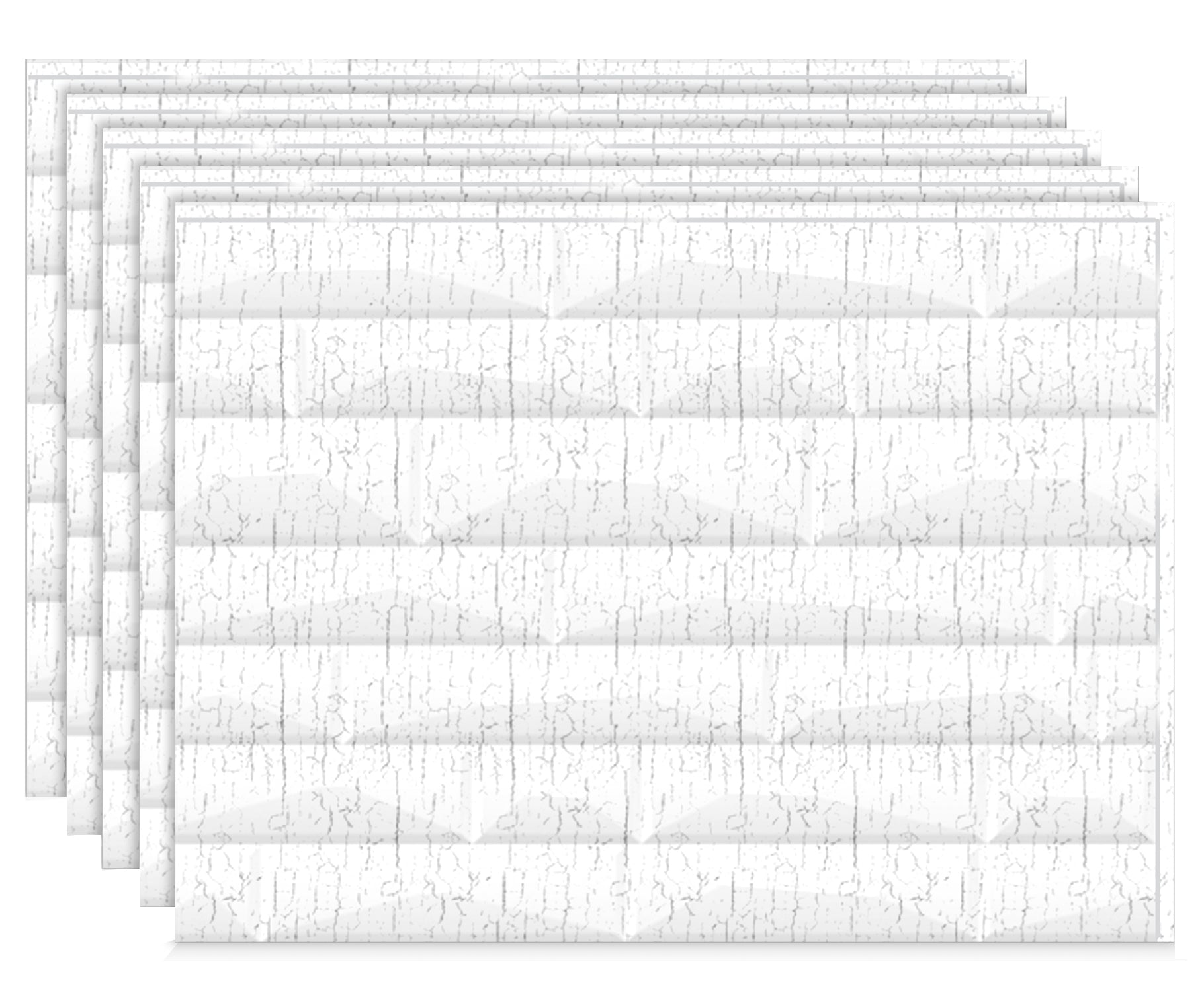 Vista Distressed White 5 Stack