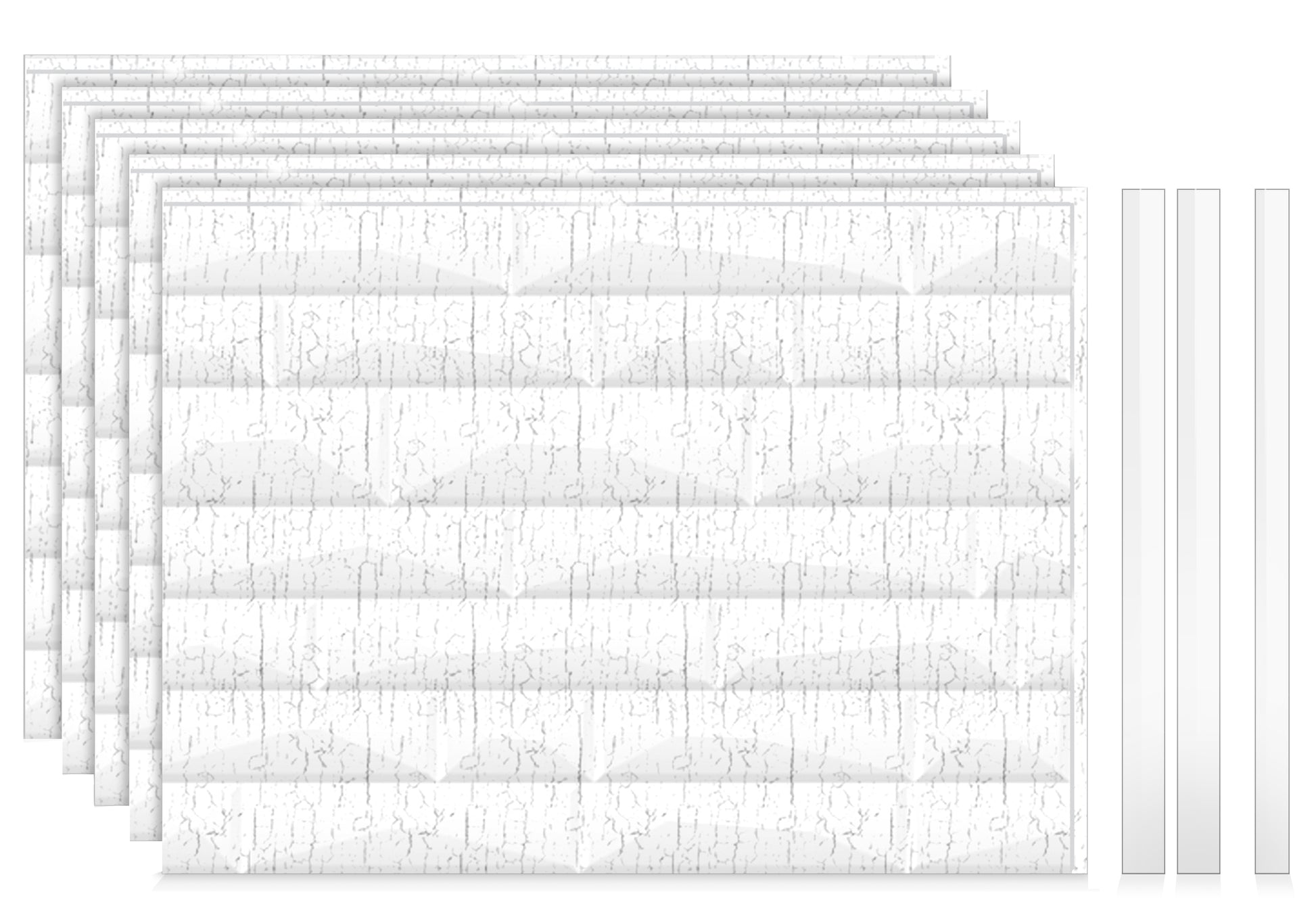Vista Distressed White 5 Stack & Trim
