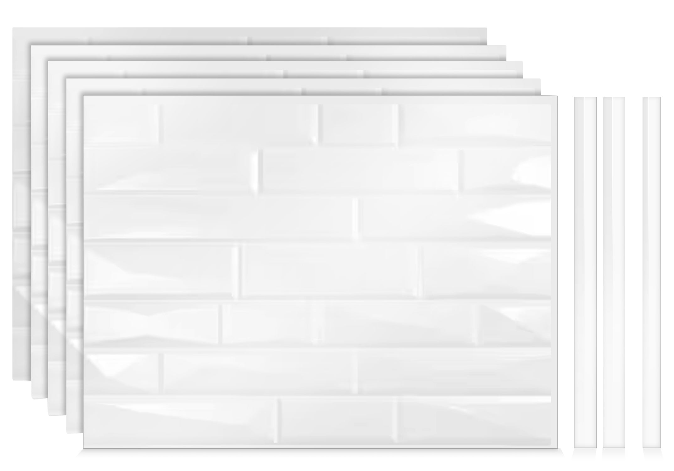 Vista DIY Backsplash Panels - Gloss White