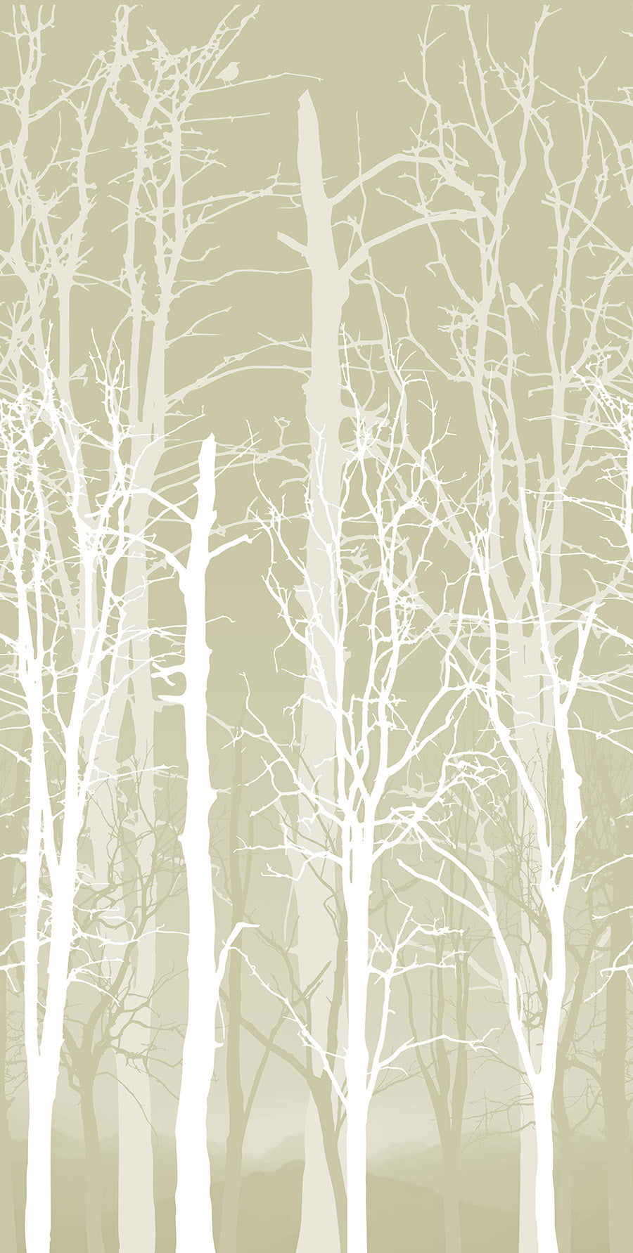 Winter Trees Henna Photographic & Illustrated Fusion Panels