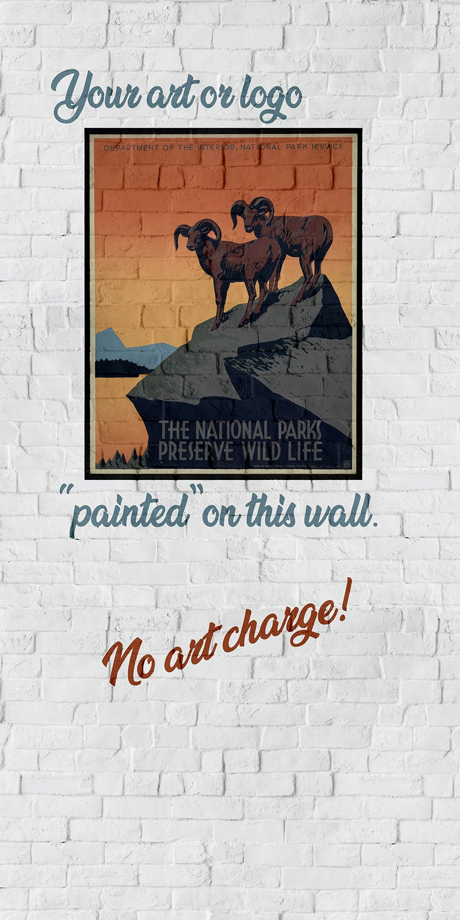 Your Logo Here Bricks Photographic & Illustrated Fusion Panels