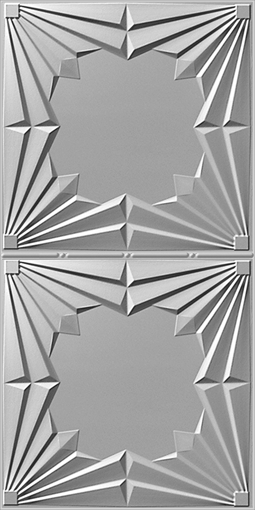 Art Deco Ceiling Tile 2' x 4' Glue-Up (MirroFlex Lite)