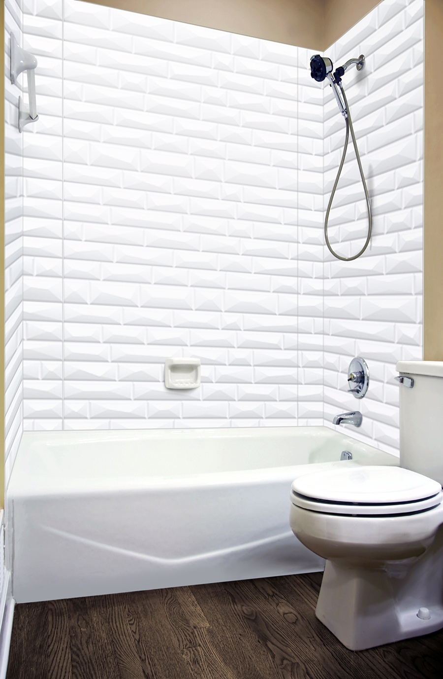 Vista White Tub & Shower Wall Kit